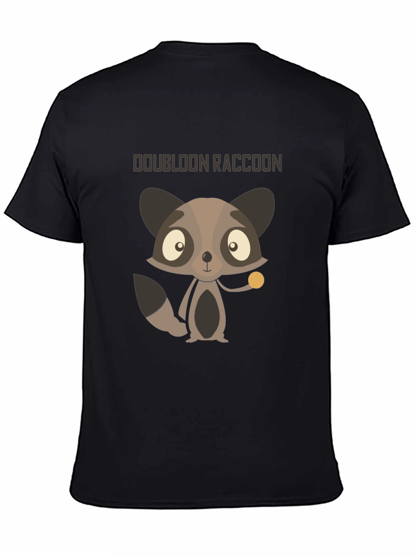 Black Doubloon Raccoon Graphic T-Shirt view 4