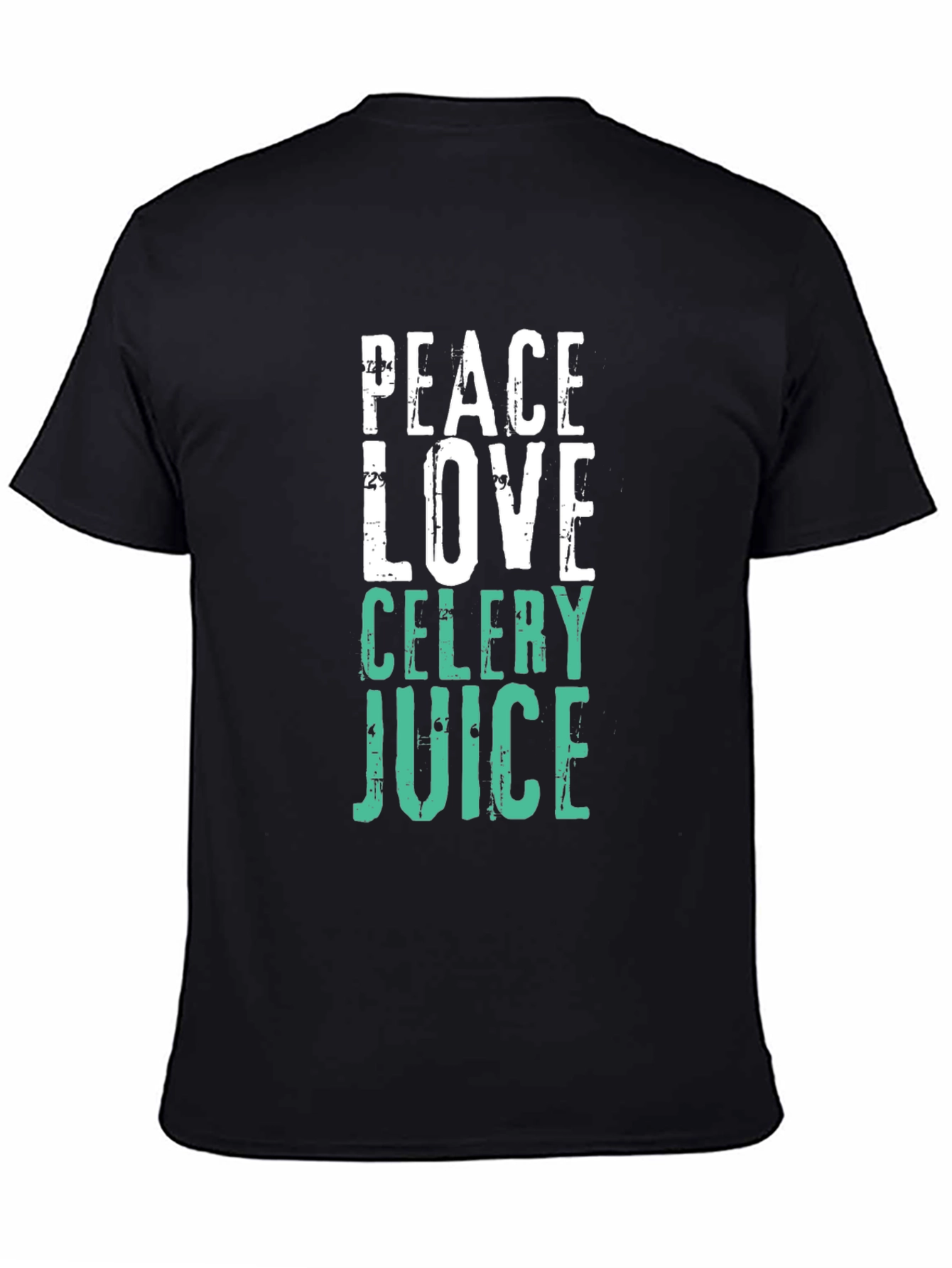 Black Peace Love Celery Juice T-Shirt view 4