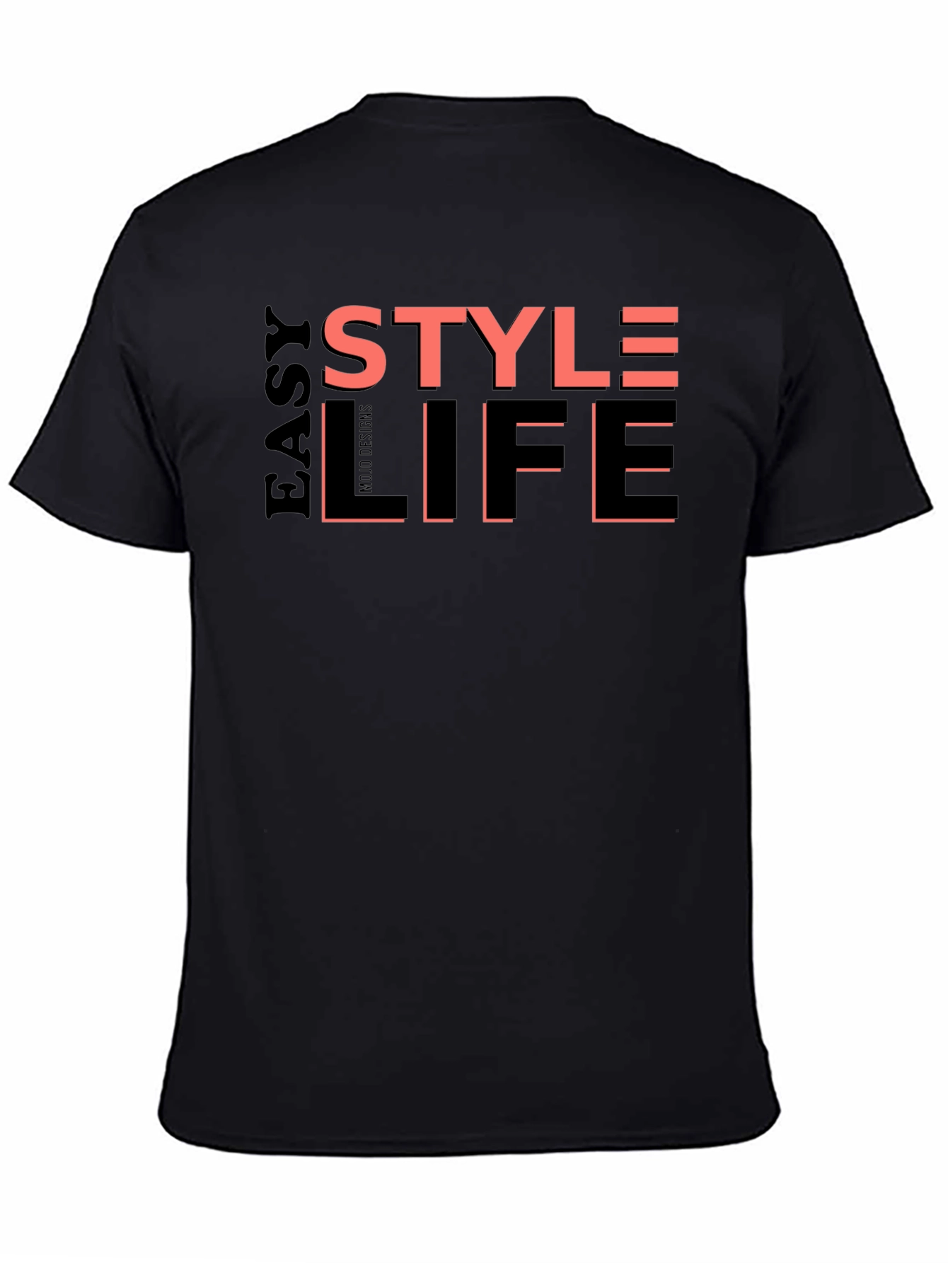 Black Easy Style Life Graphic Print Tee view 4