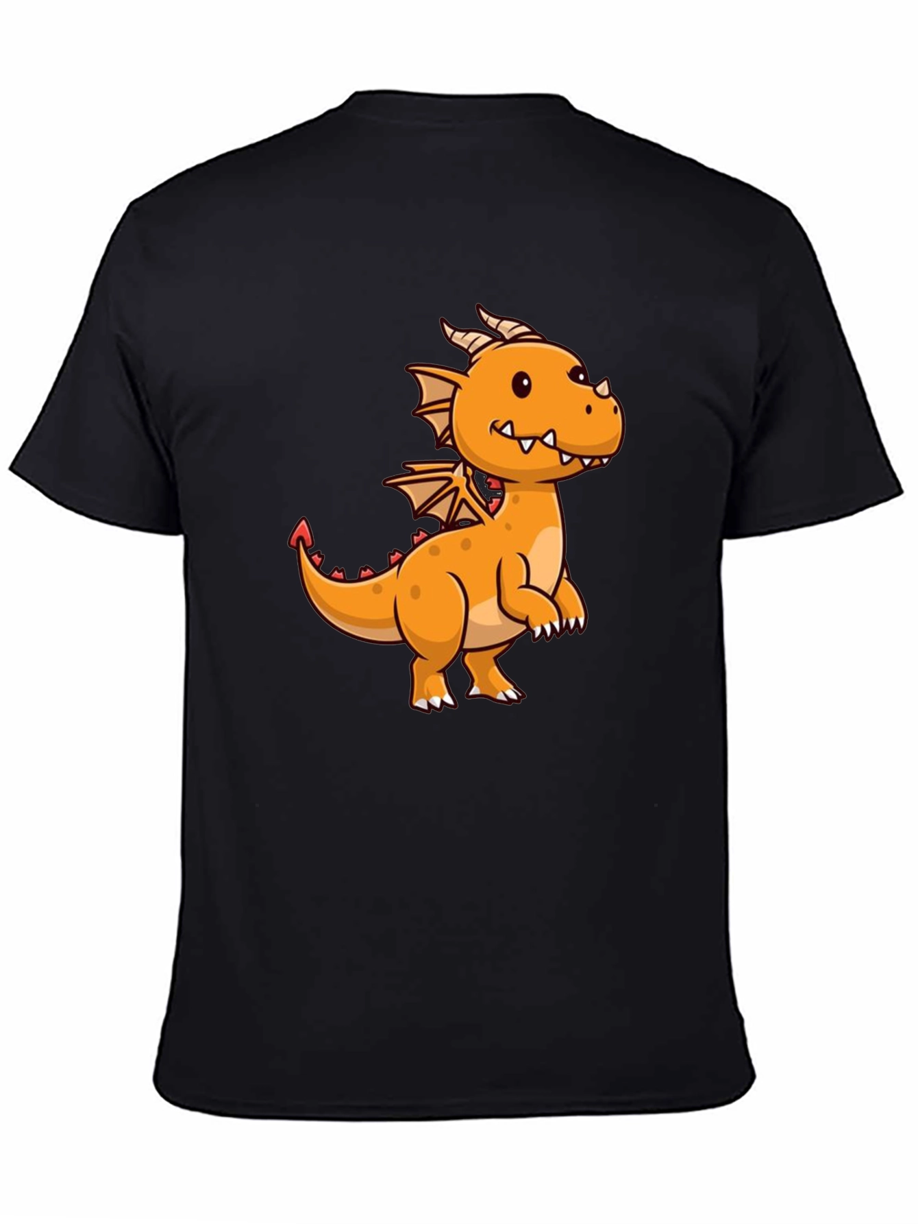 Black Dragon Graphic Tee - Black Cotton T-Shirt view 4