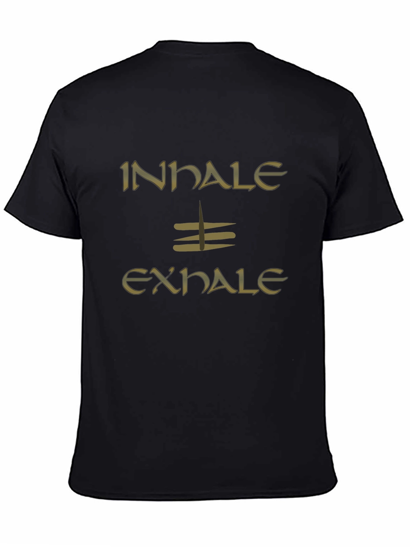 Black Inhale Exhale Graphic Tee - Relaxed Fit view 4