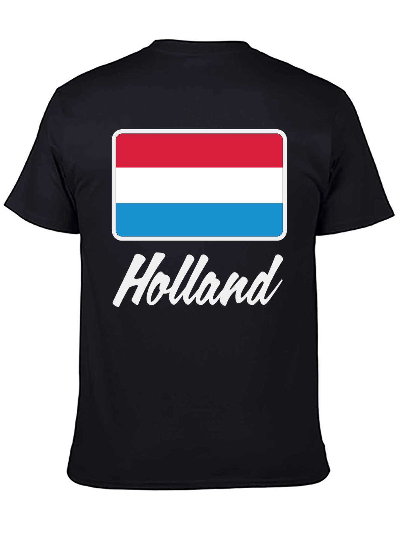 Black Holland Flag Graphic T-Shirt - Stylish Men's Tee view 4