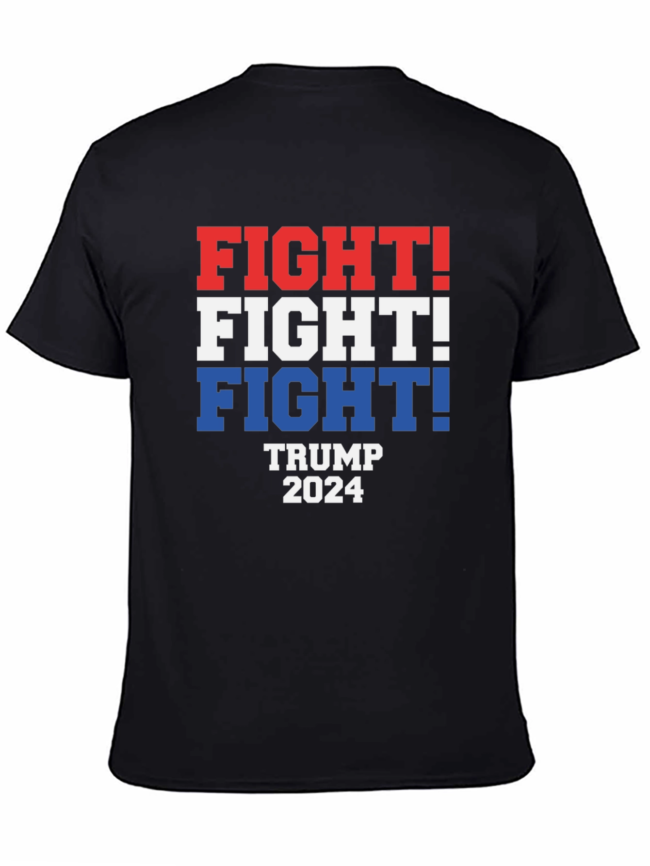 Black Fight! Trump 2024 Patriotic T-Shirt view 4