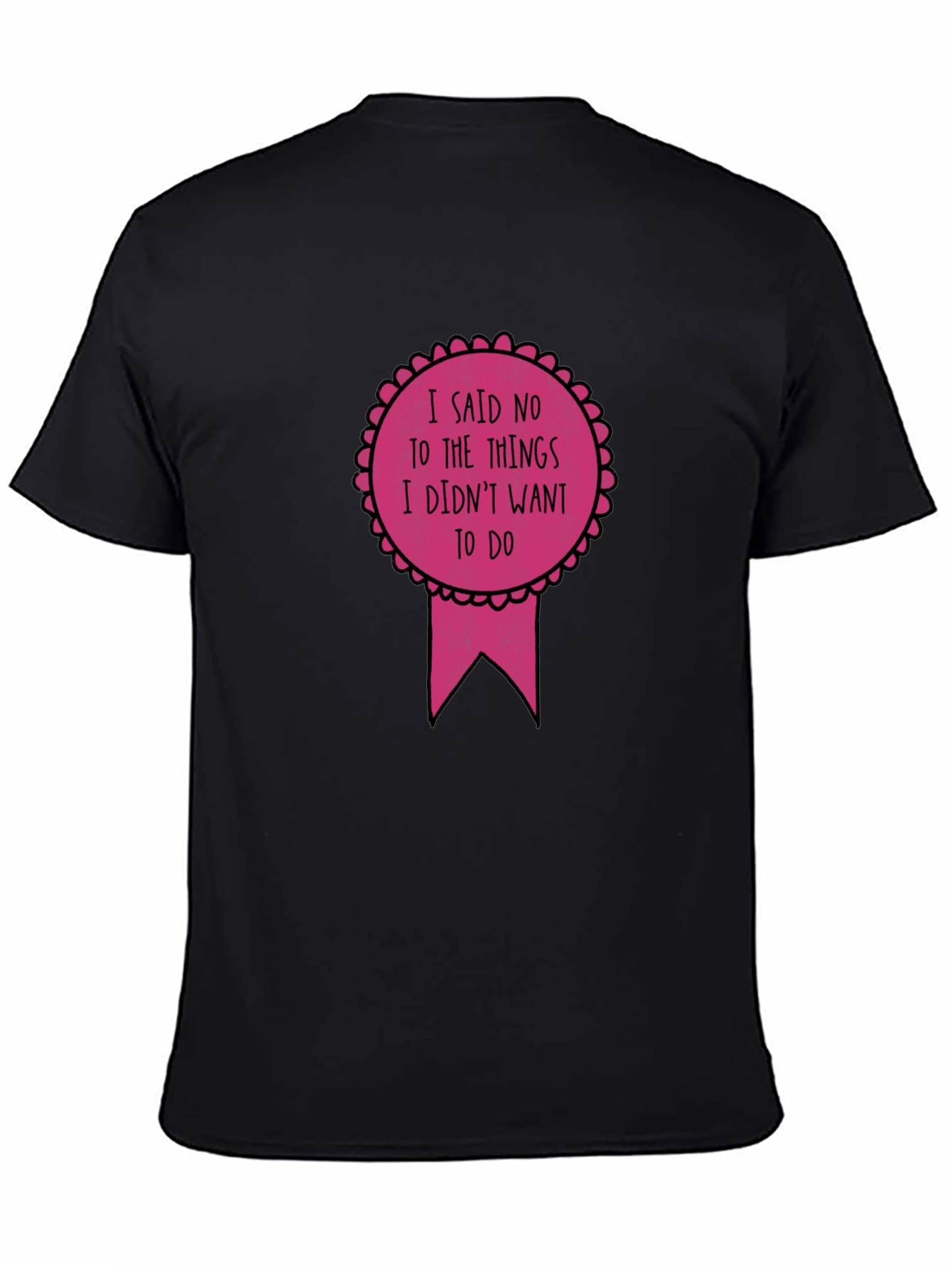 Black Funny Sarcastic Award Ribbon Graphic Tee view 4