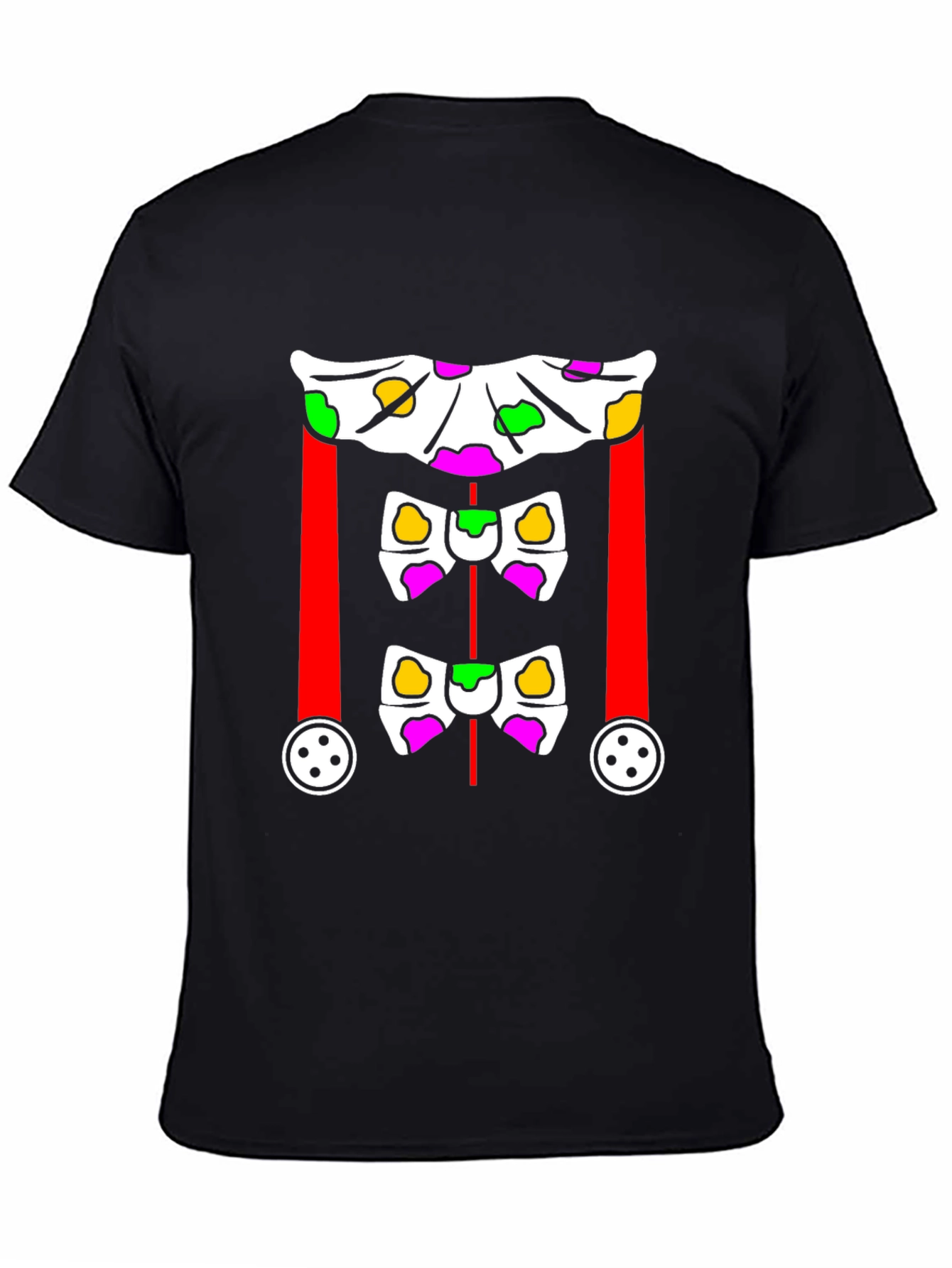 Black Clown Costume Shirt - Fun Halloween Tee view 4