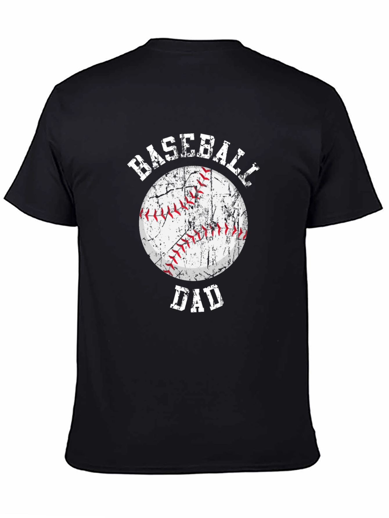 Black Baseball Dad Graphic T-Shirt view 4