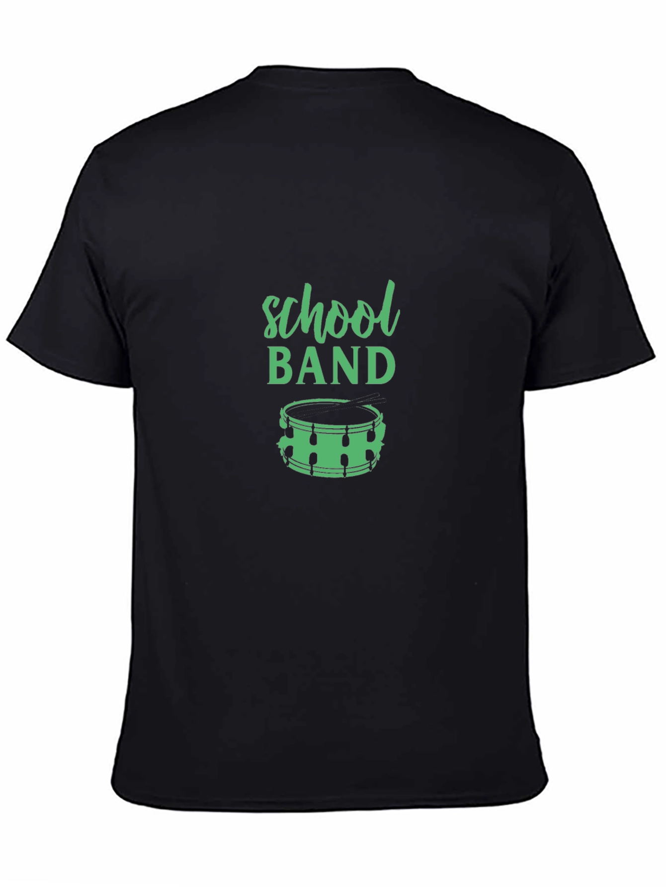 Black School Band Drummer Graphic Tee - Black view 4