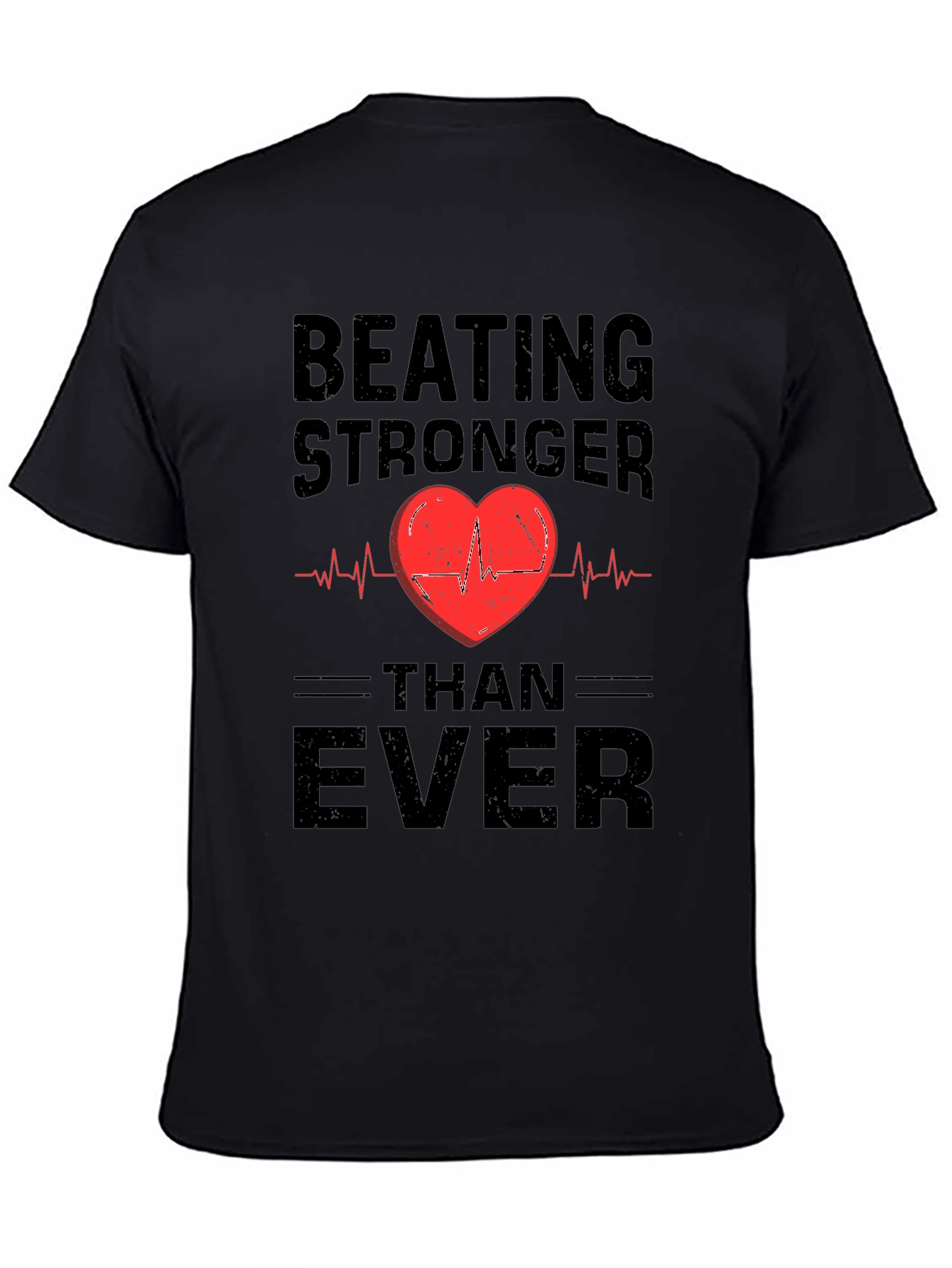 Black Beating Stronger Than Ever Graphic T-Shirt view 4