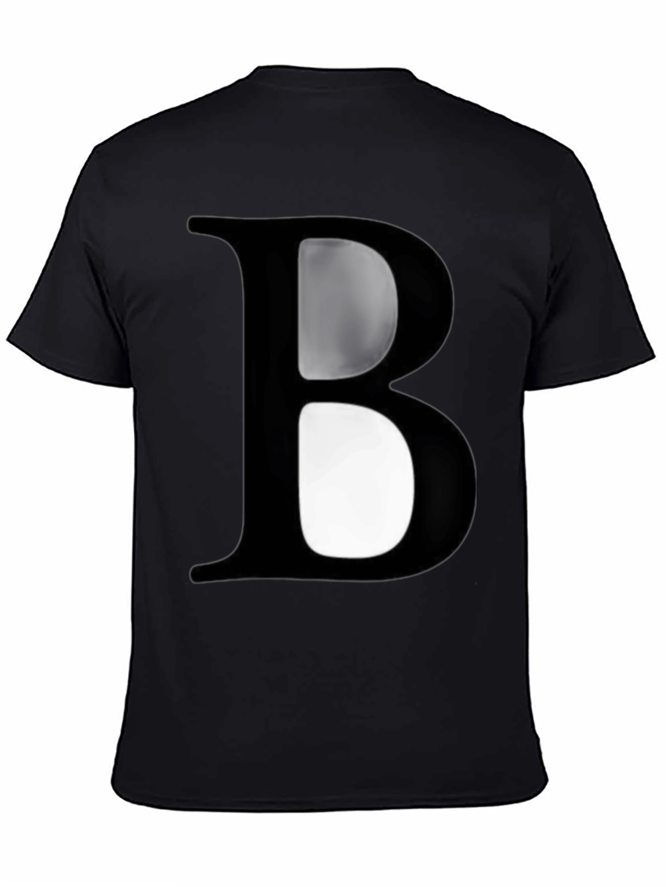 Black Bold "B" Graphic T-Shirt - Stylish Casual Wear view 4