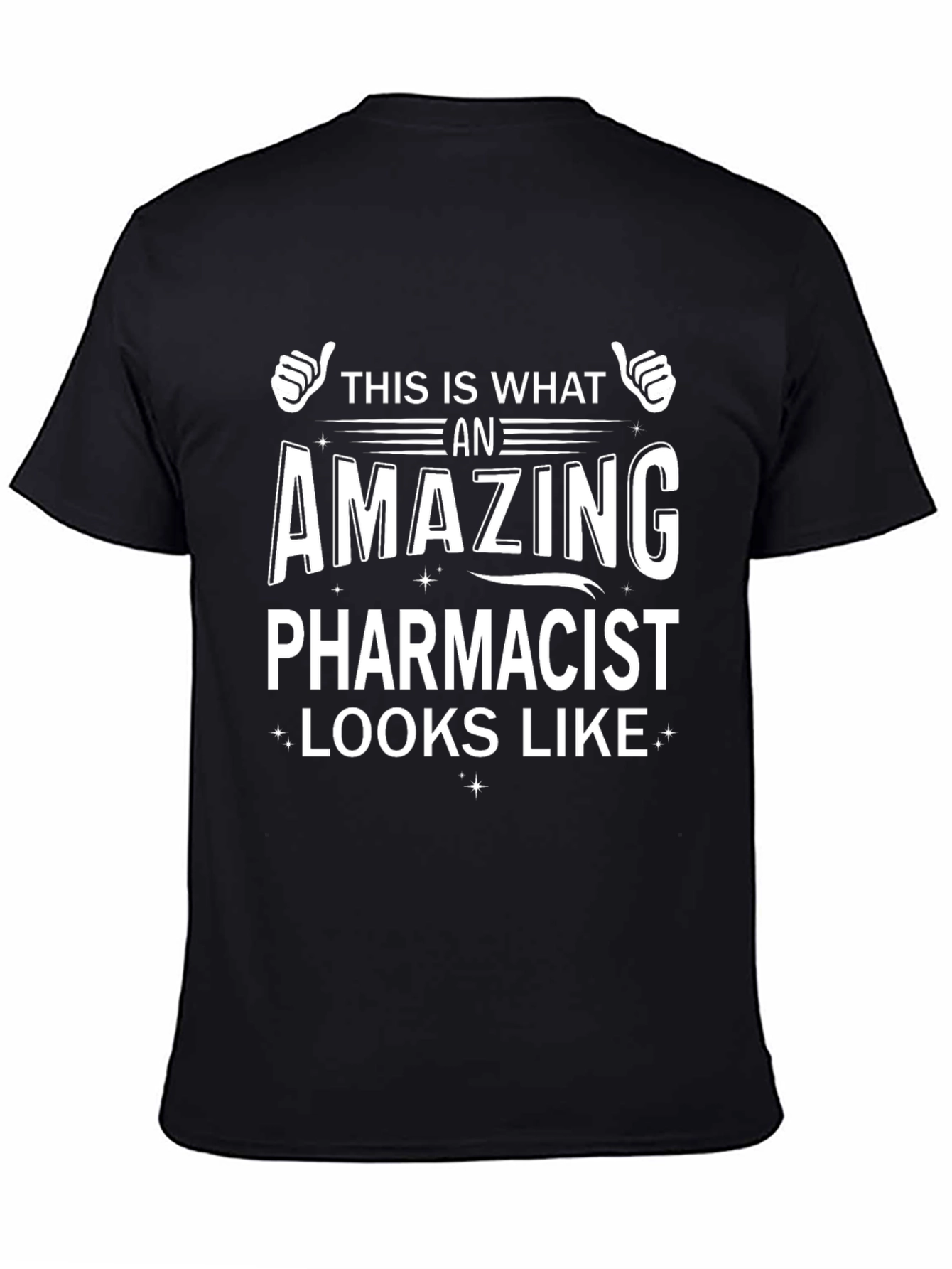 Black Amazing Pharmacist T-Shirt - Black Cotton Tee view 4