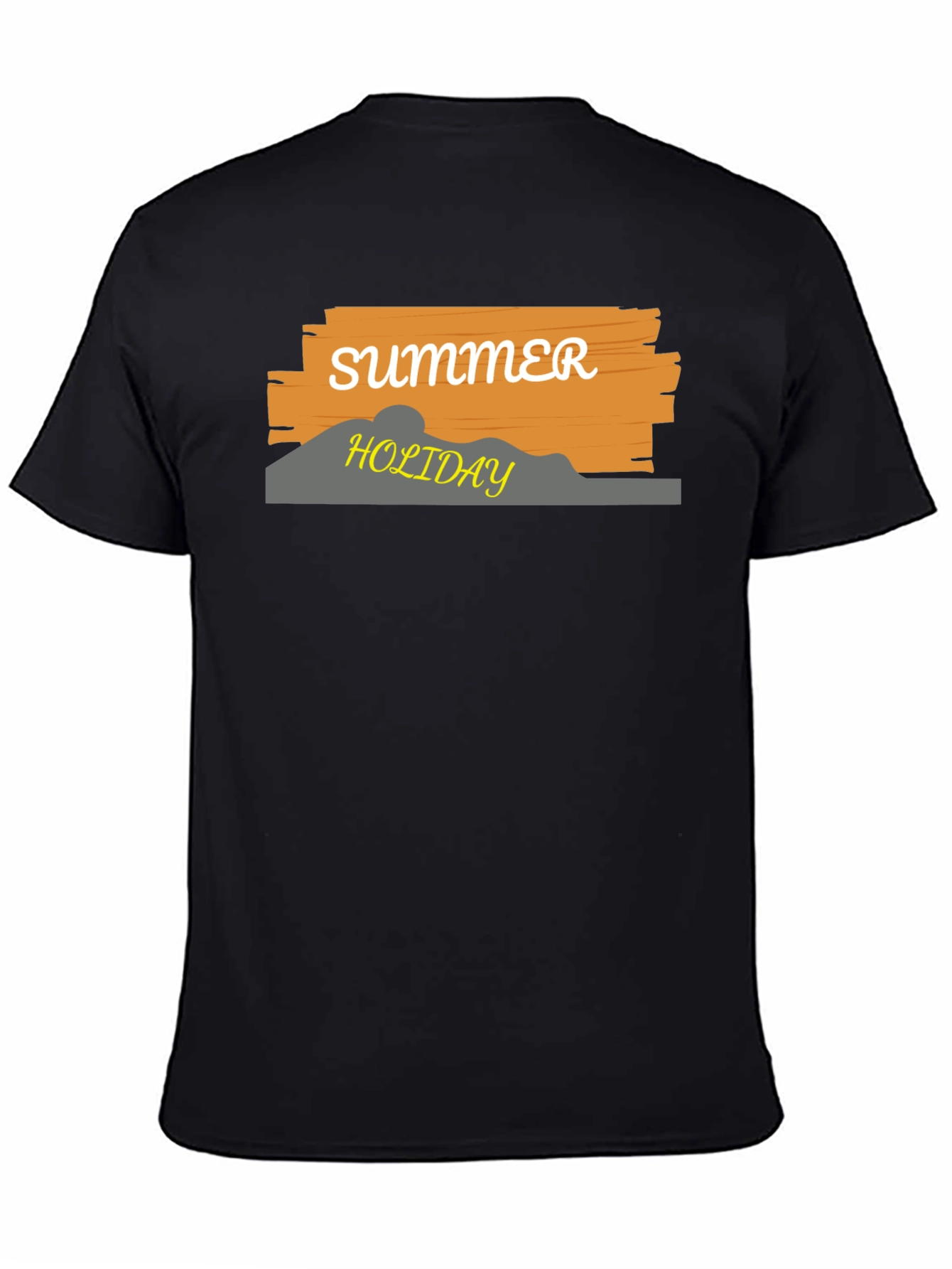 Black Summer Holiday Graphic T-Shirt view 4