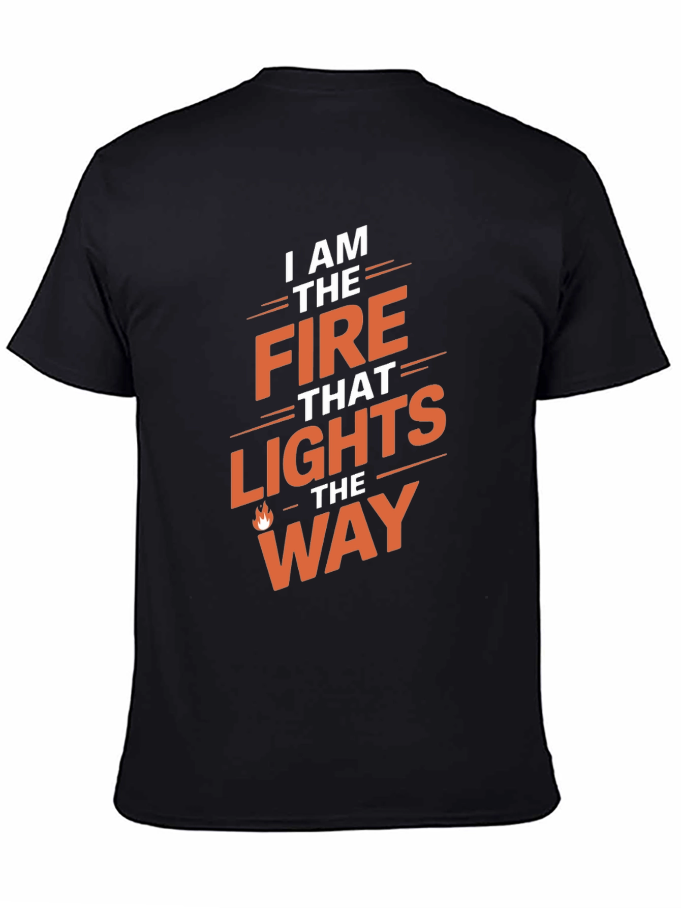 Black Fire That Lights the Way Graphic Tee - Black view 4