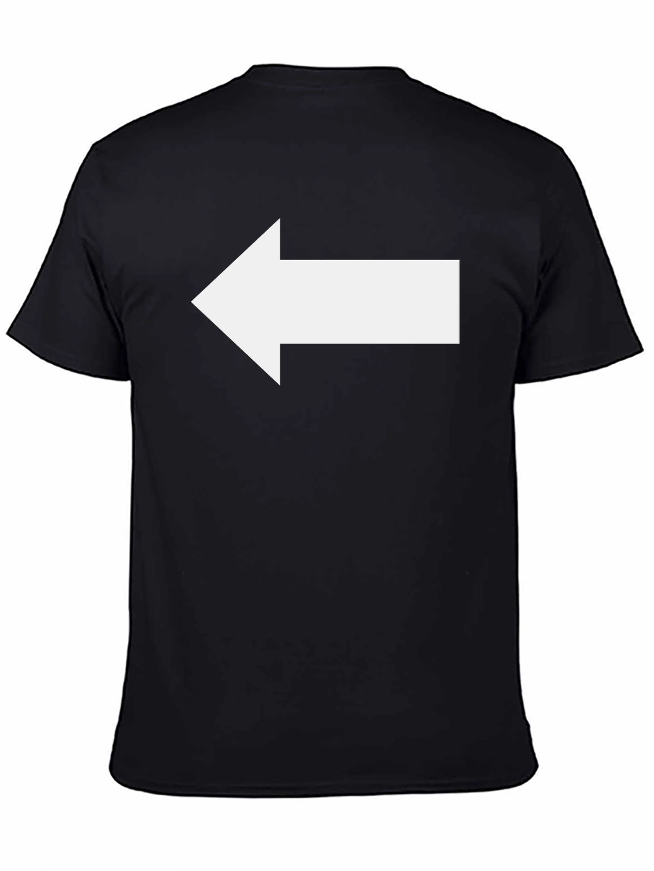 Black Left Arrow T-Shirt - Directional Style view 4