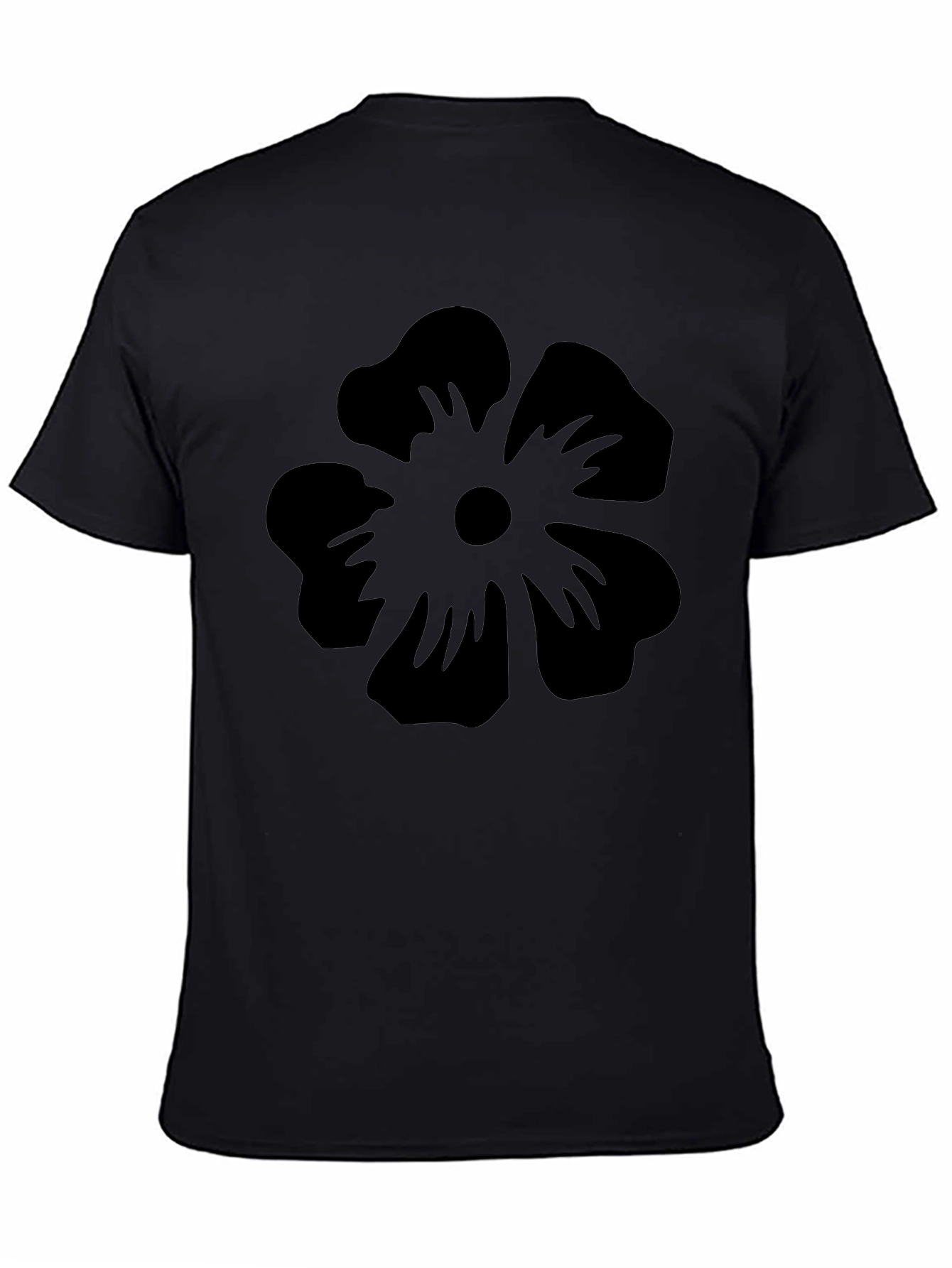 Black Black Floral Graphic Tee - Casual Style view 4