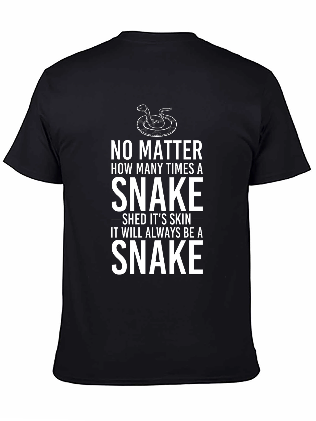 Black Snake Shed Skin T-Shirt - Funny Animal Lover Tee view 4