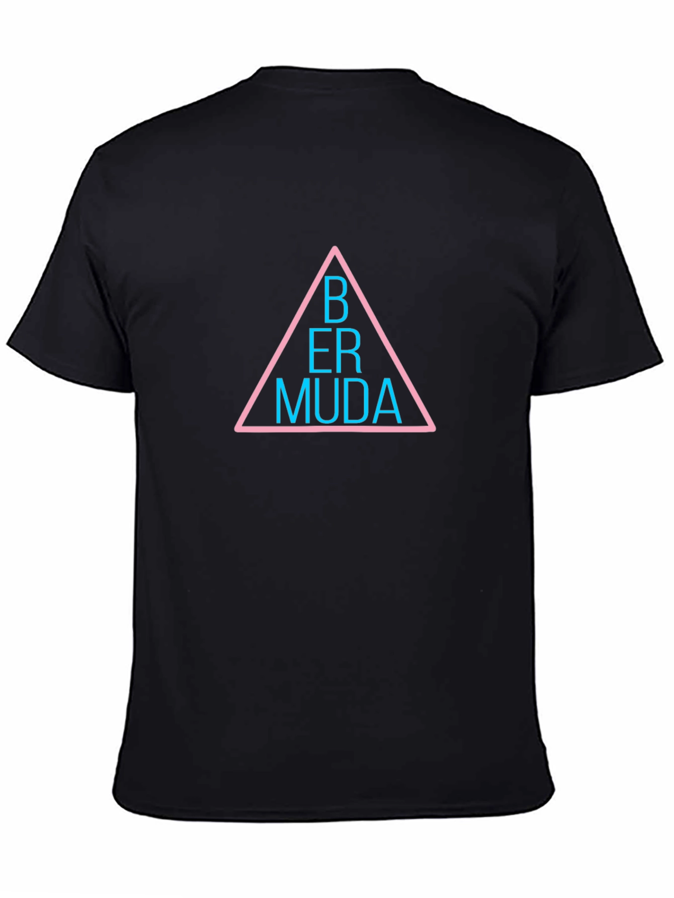 Black Bermuda Triangle Graphic Tee - Black view 4