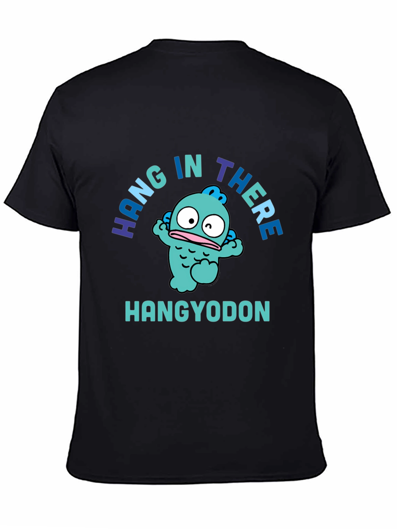 Black Hangyodon Graphic Tee - Cute & Funny Sanrio T-Shirt view 4