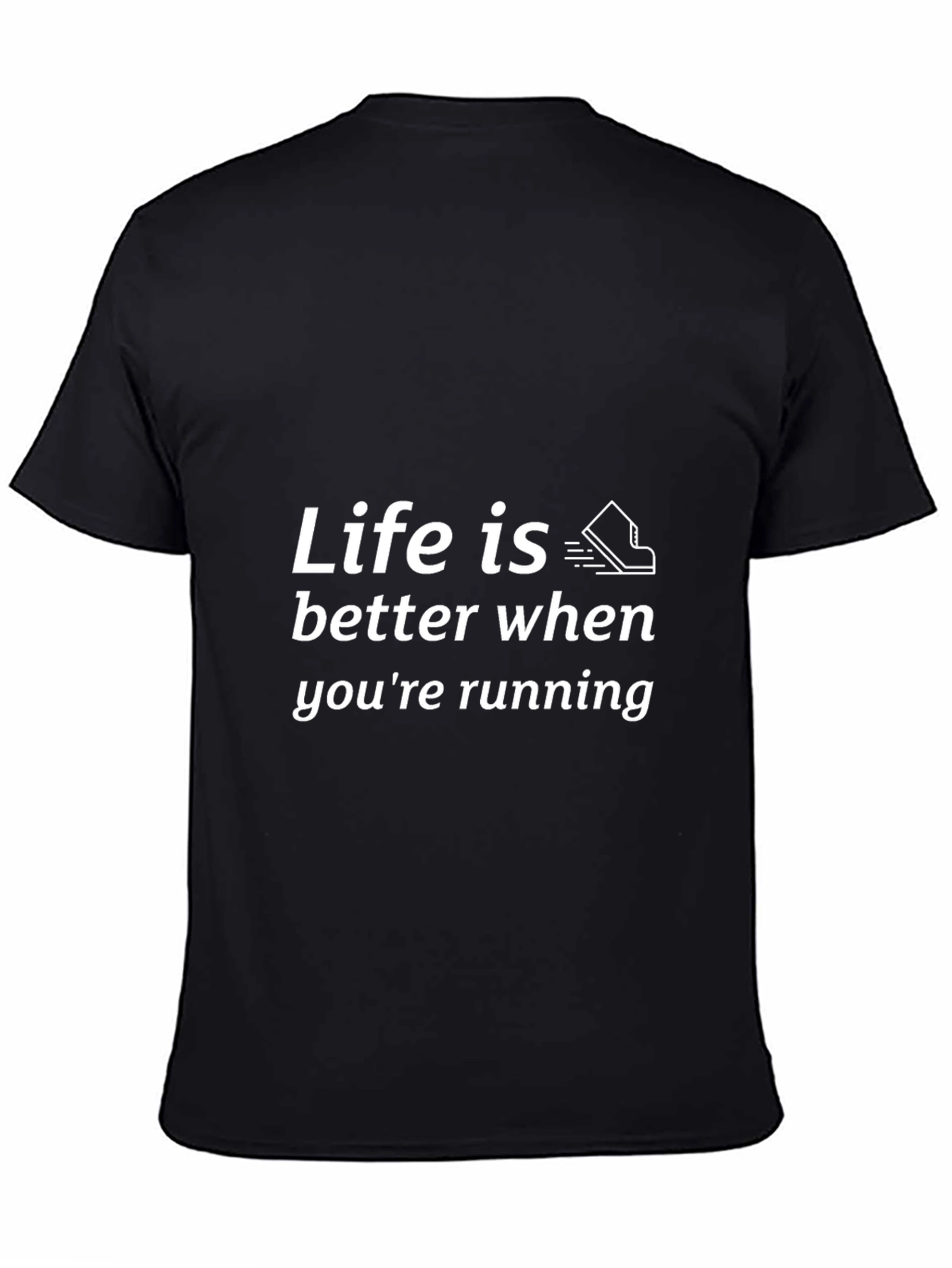 Life is Better Running Black T-Shirt - 4