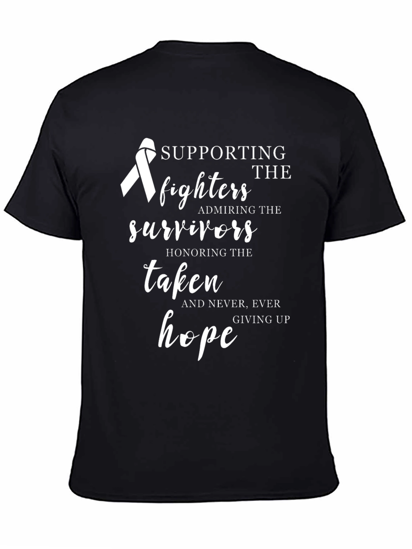 Black Supporting Fighters T-Shirt view 4