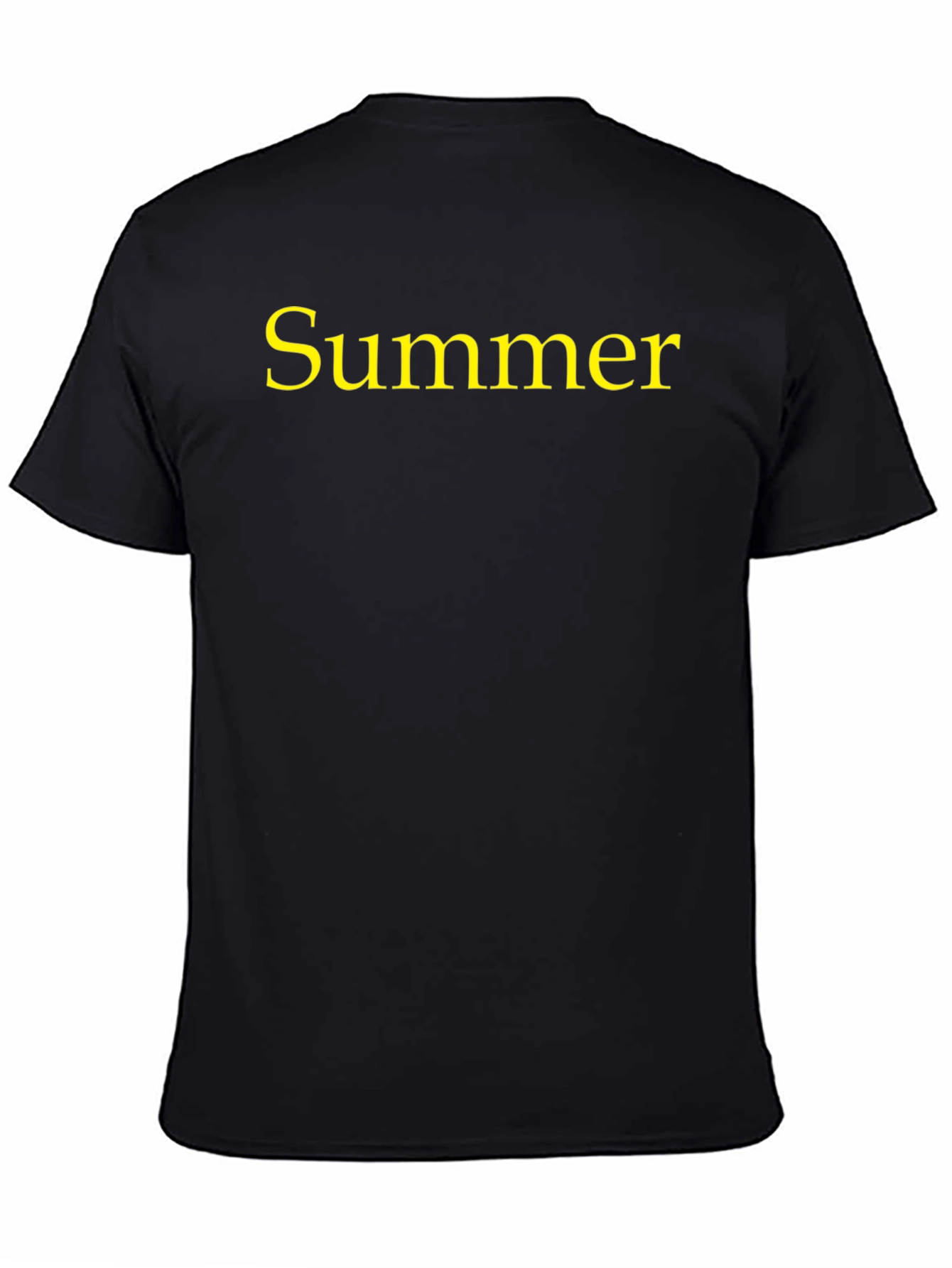 Black Summer Graphic Tee - Black Cotton Blend view 4