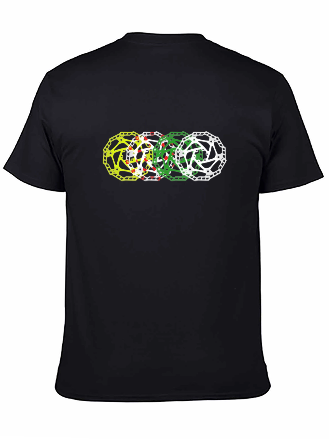 Black Mountain Bike Rotor Graphic Tee - Cycling Enthusiast Apparel view 4