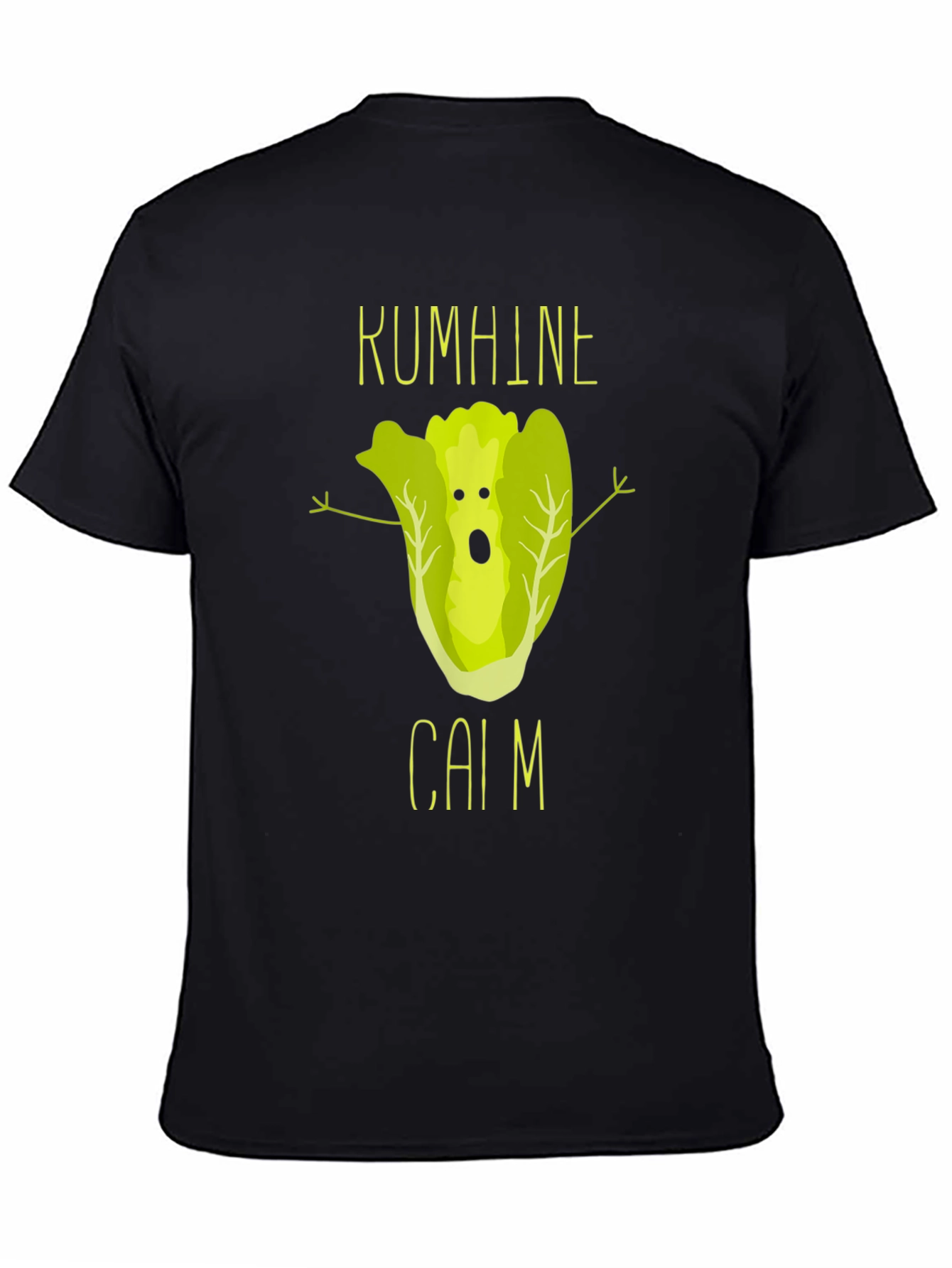 Black KUMHINE CAIM Lettuce Humor T-Shirt view 4