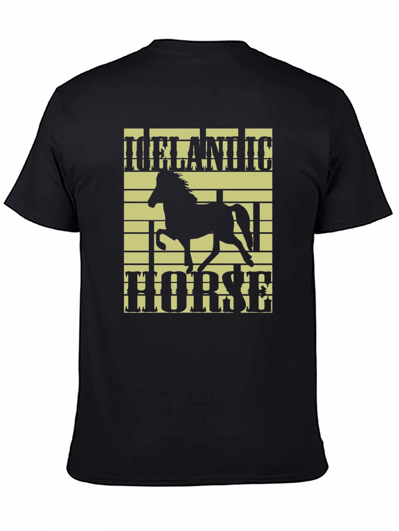 Black Icelandic Horse Graphic Tee - Stylish Comfort view 4