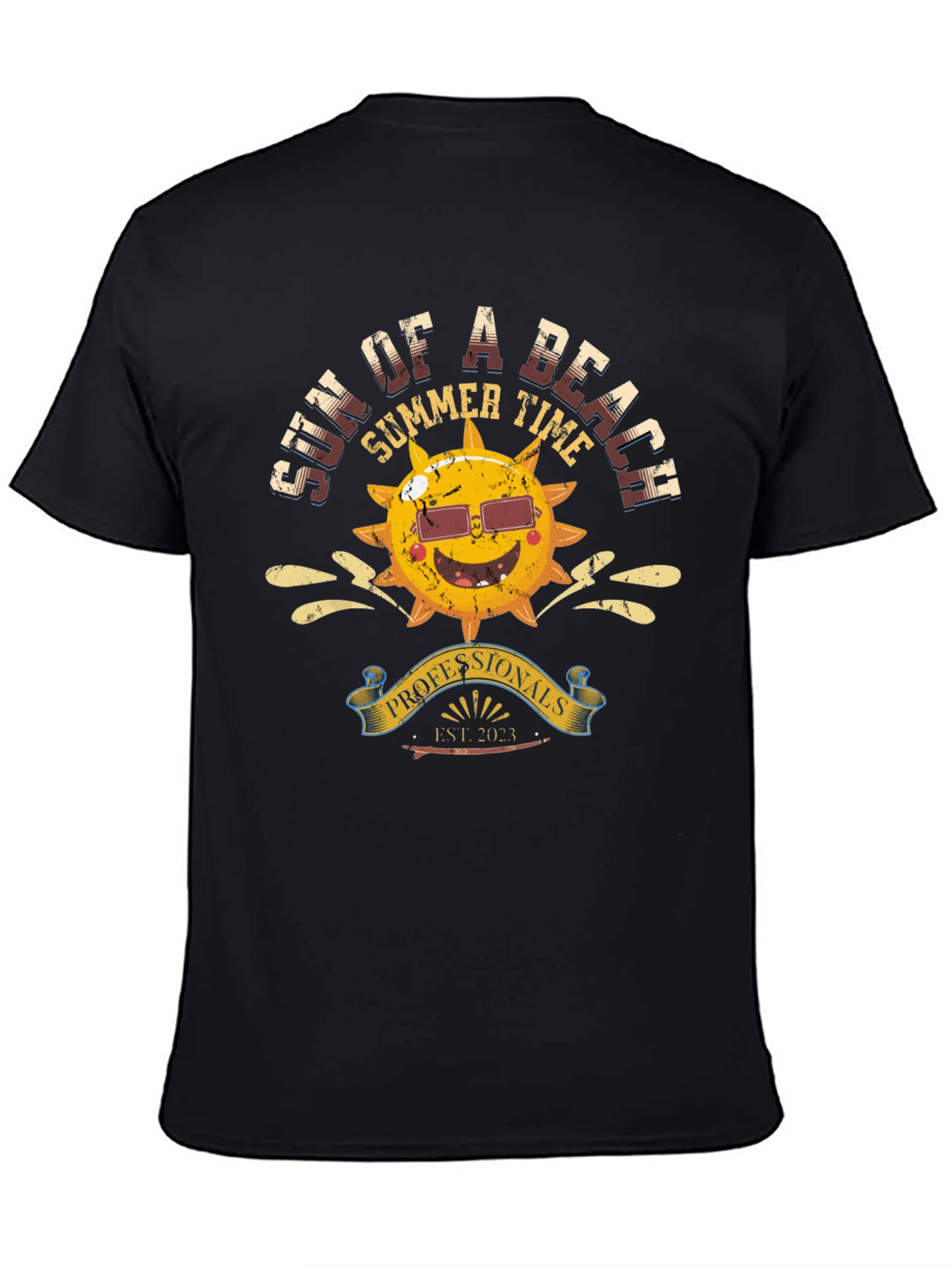Black Sun of a Beach Summer T-Shirt view 4