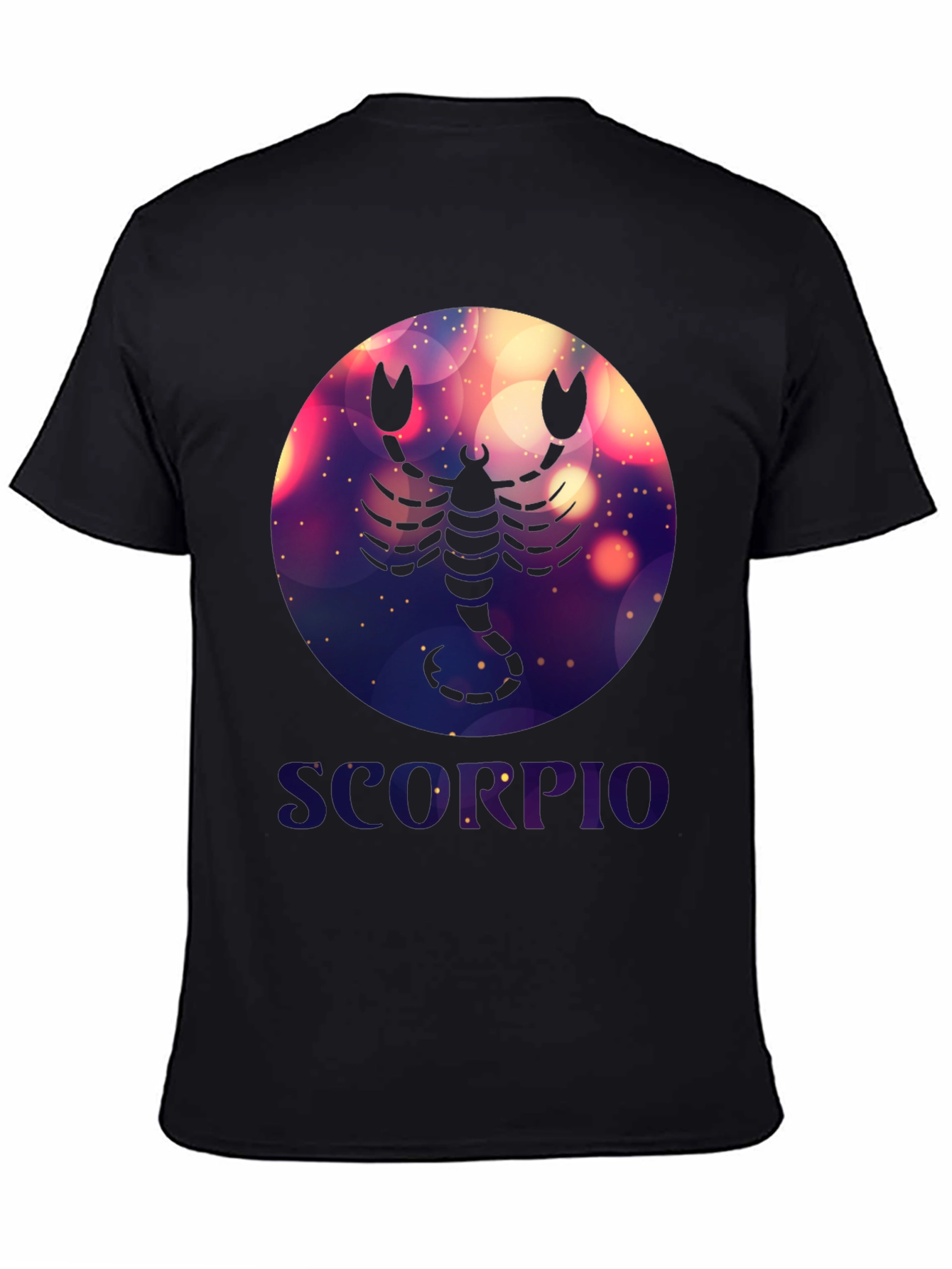 Black Scorpio Zodiac Graphic T-Shirt - Black Cotton Blend view 4