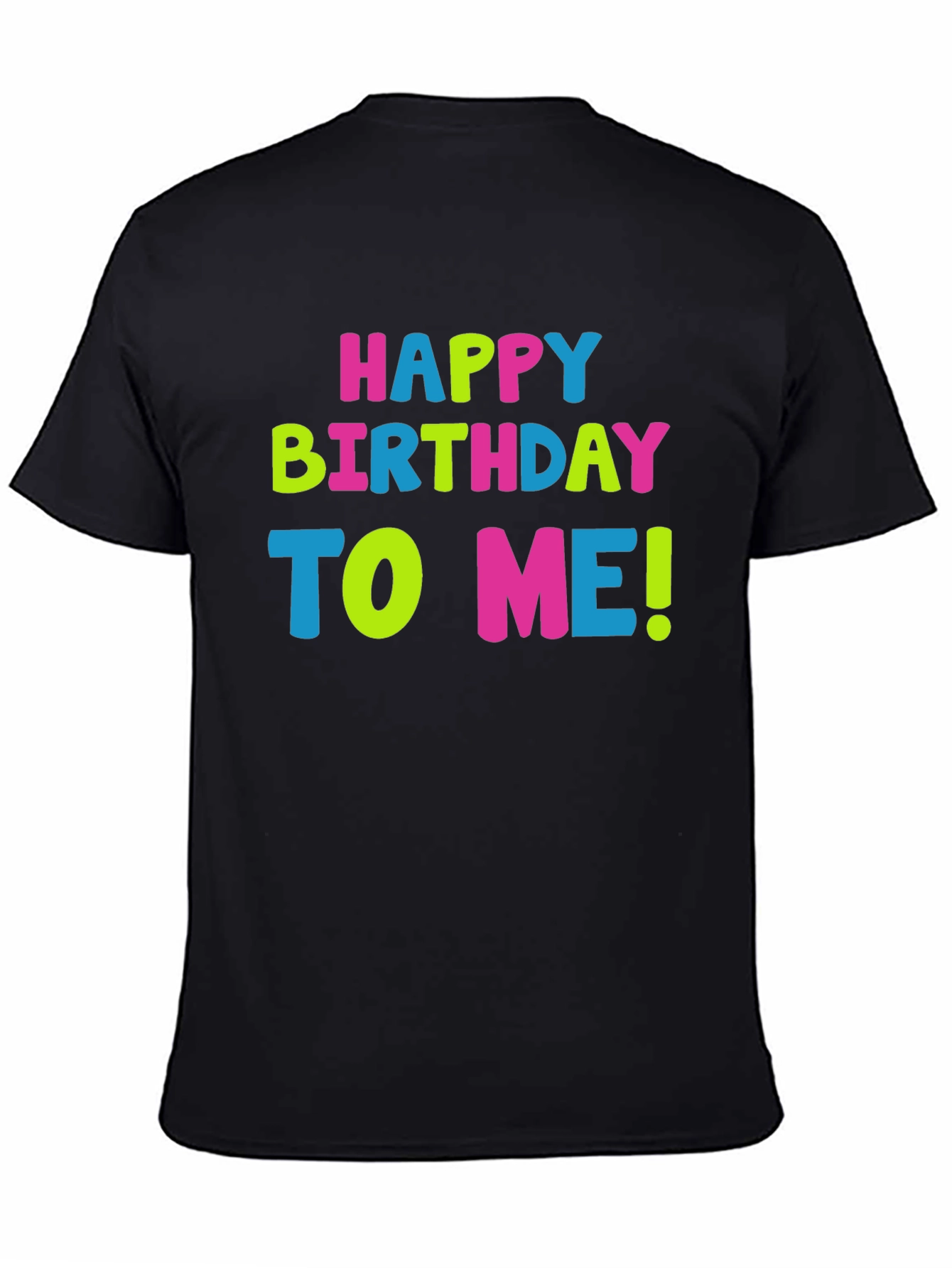 Black Happy Birthday To Me! Graphic Tee view 4