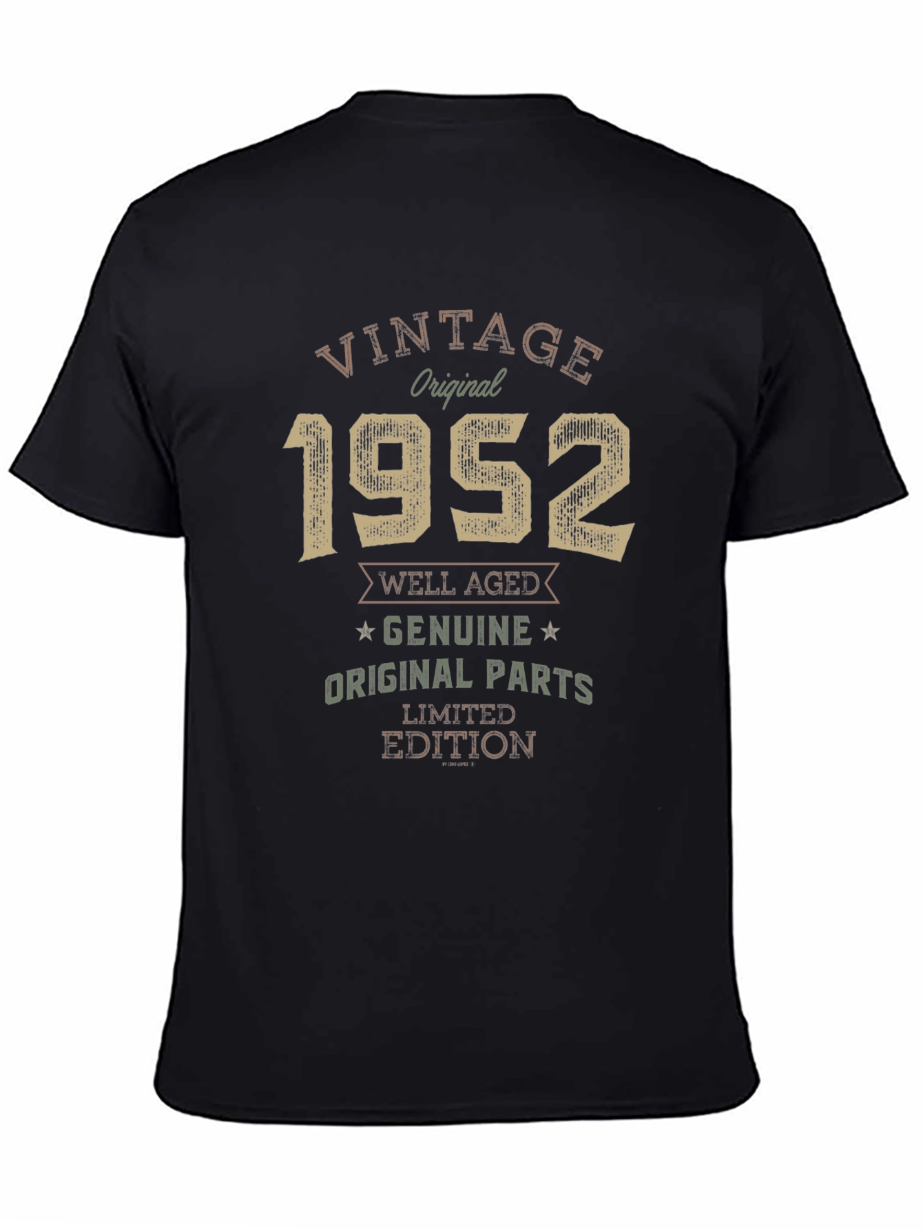 Black Vintage 1952 T-Shirt - Original Parts Limited Edition view 4