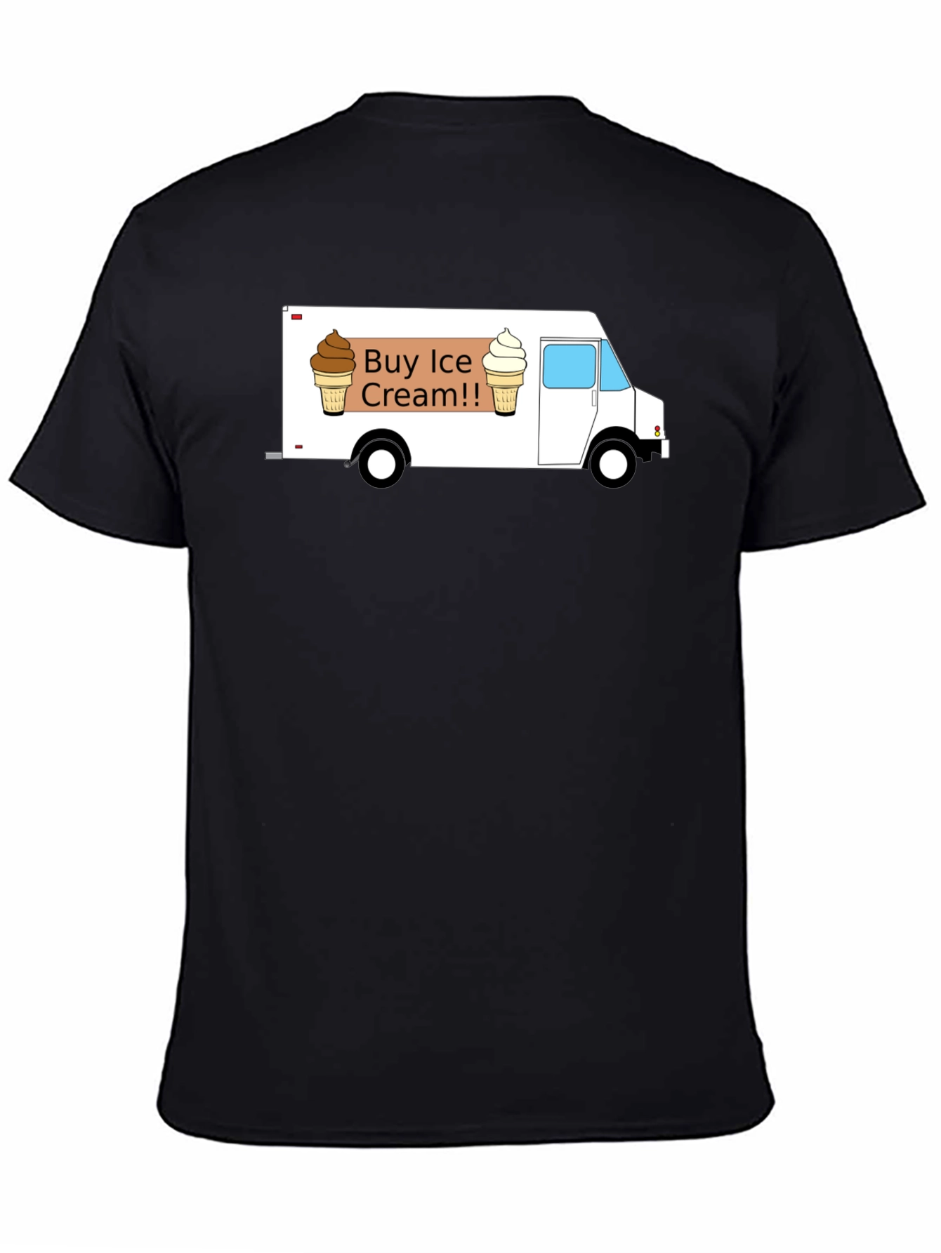 Black Buy Ice Cream T-Shirt - Novelty Tee for Ice Cream Lovers view 4