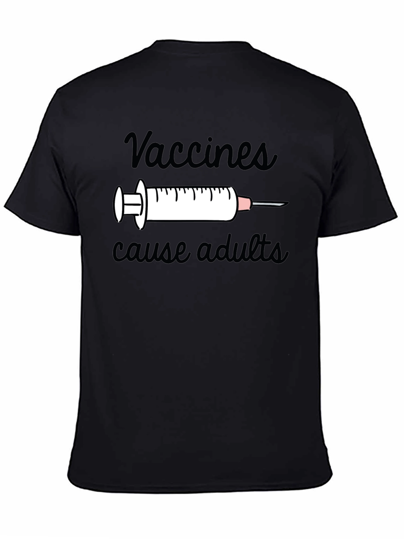 Black Vaccines Cause Adults T-Shirt view 4