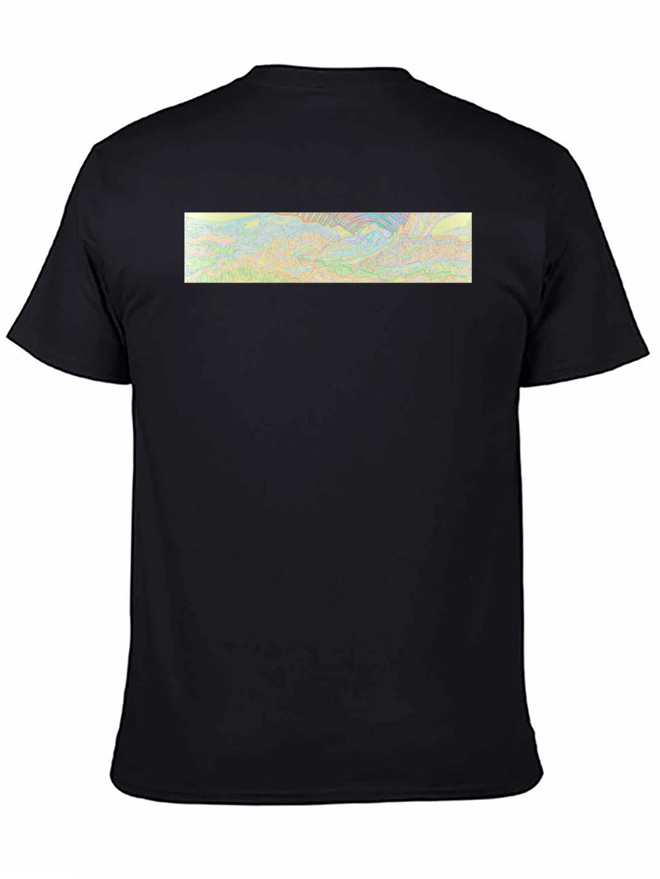 Black Abstract Graphic Tee - Black view 4