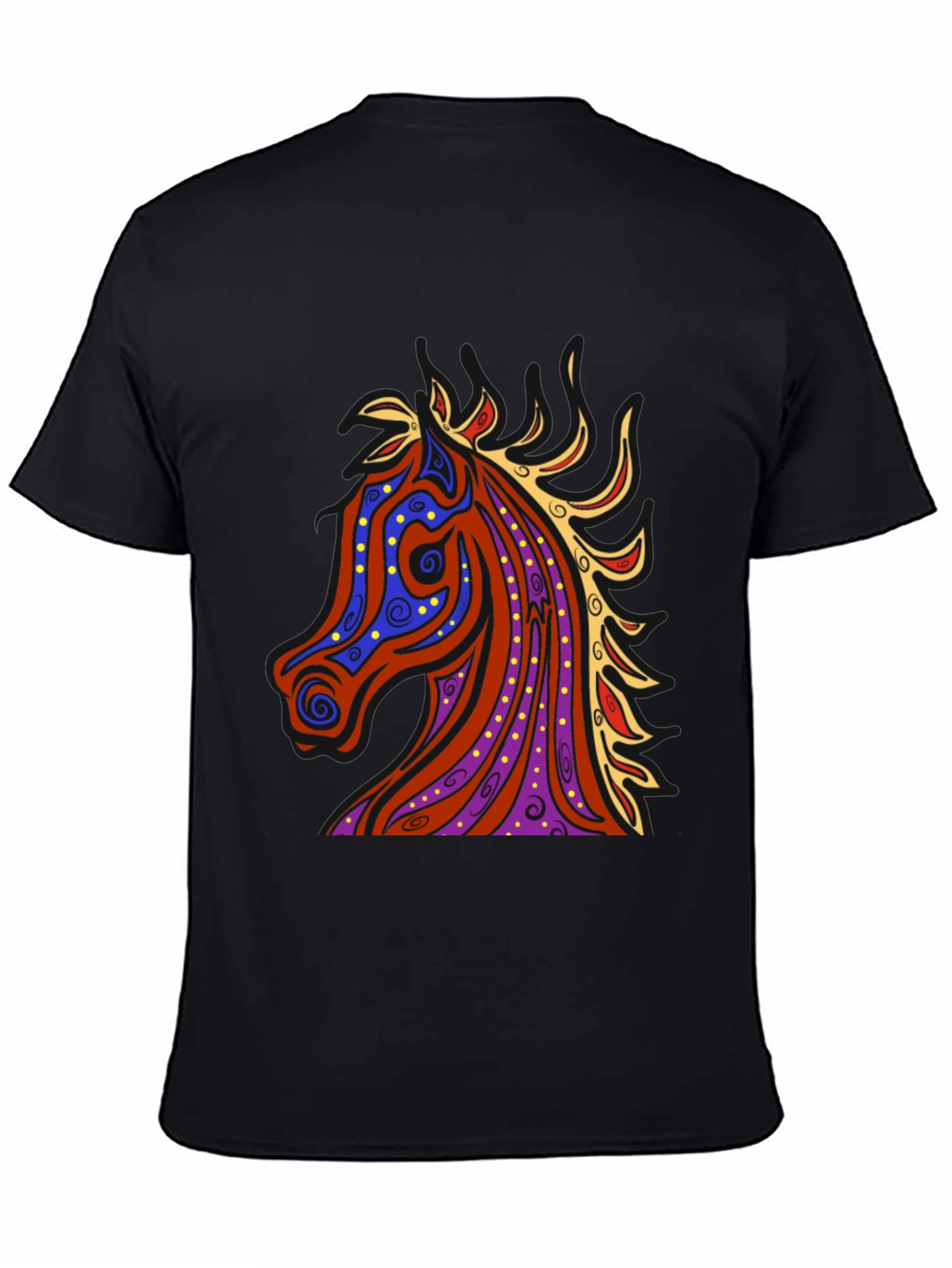 Black Horse Graphic Tee - Men's Black T-Shirt view 4