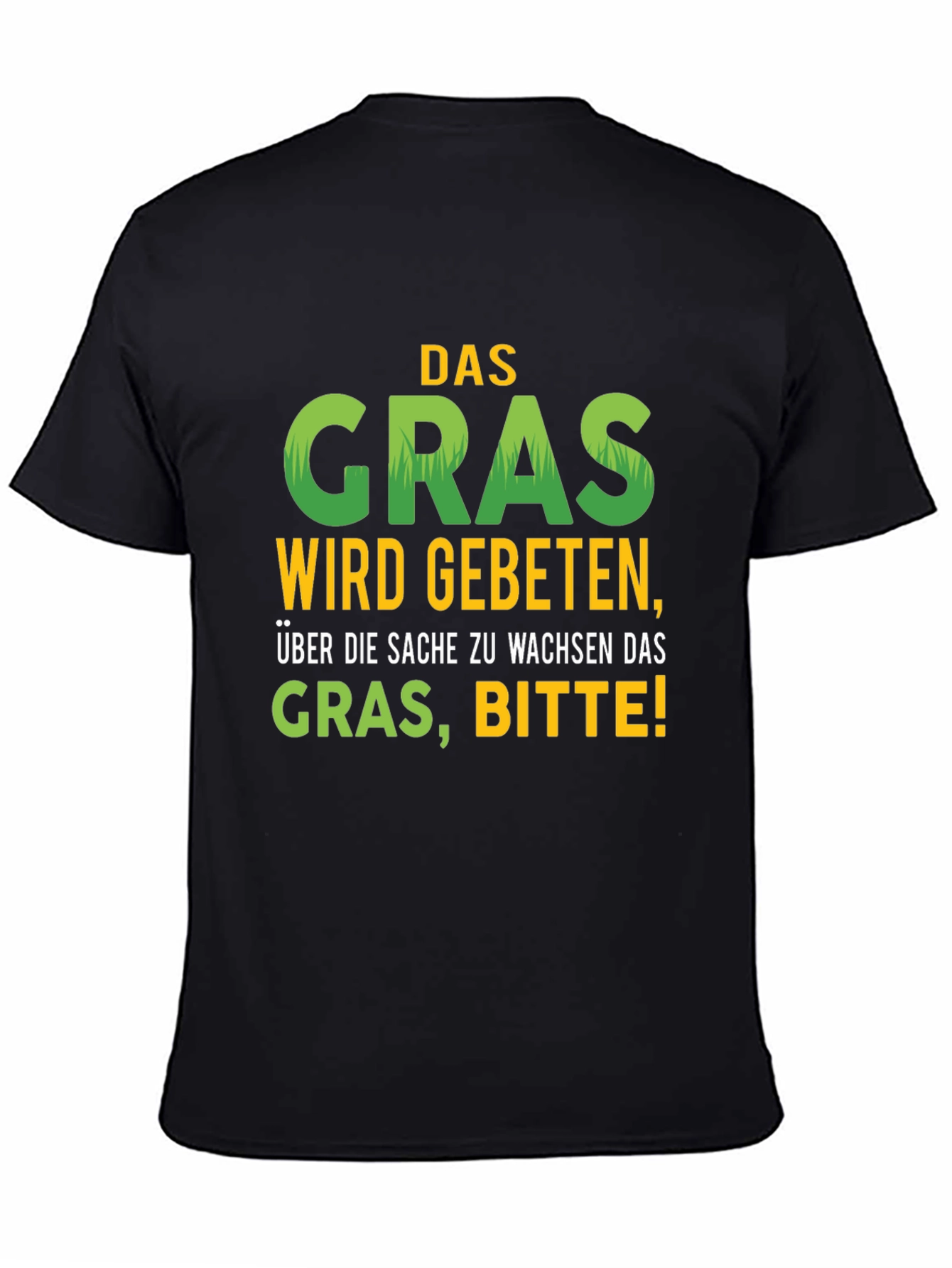 Black Funny Grass T-Shirt view 4