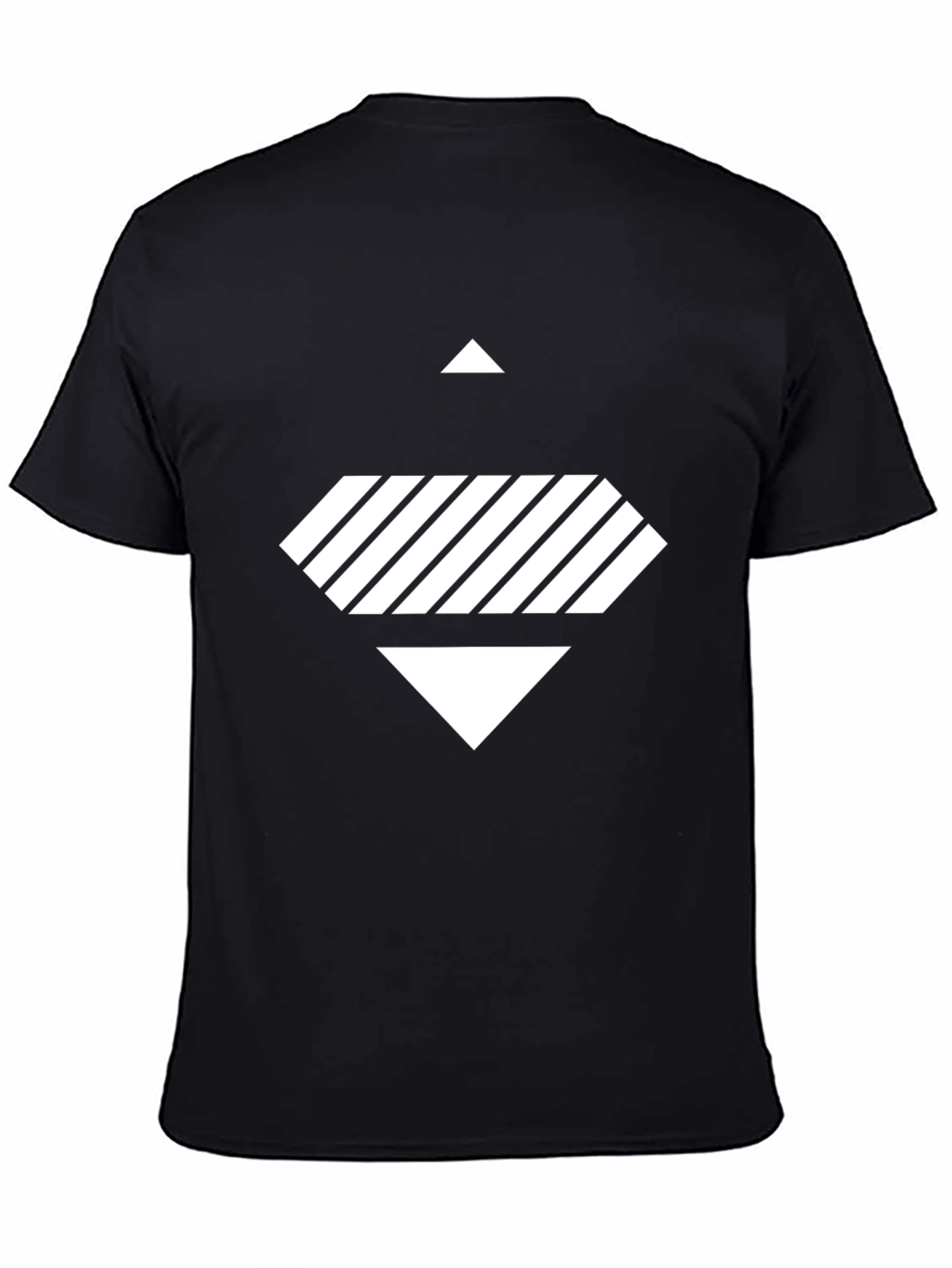 Black Abstract Graphic Black T-Shirt view 4