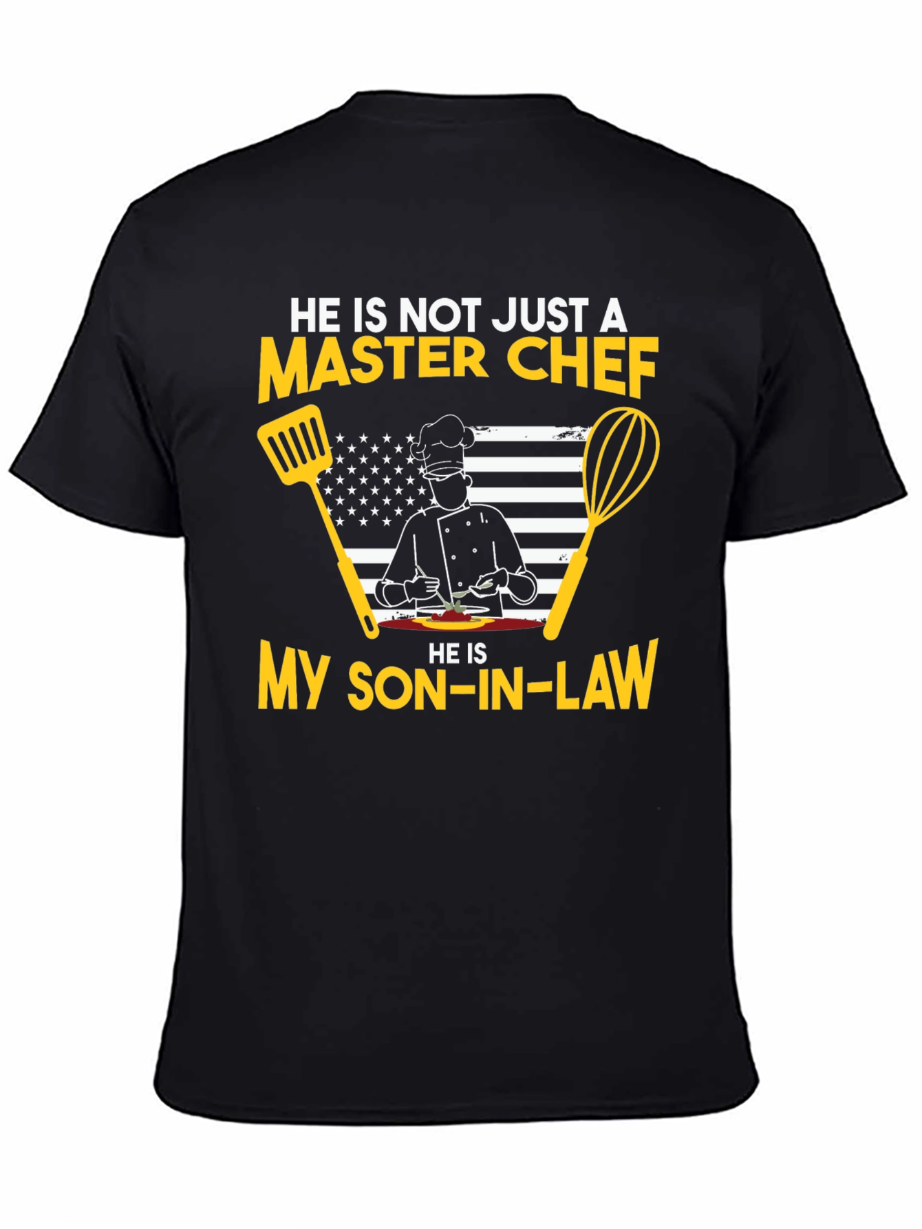 Black Master Chef Son-in-Law T-Shirt view 4