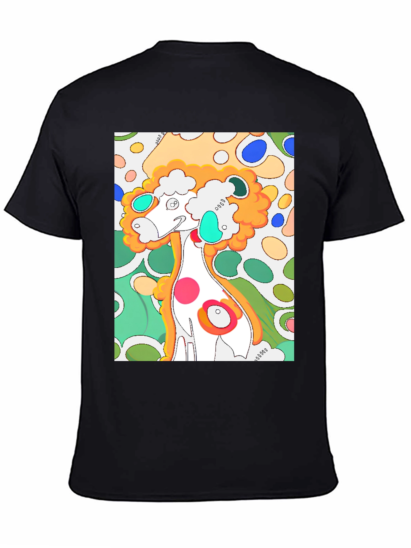 Black Funky Art Graphic T-Shirt - Quirky Design view 4