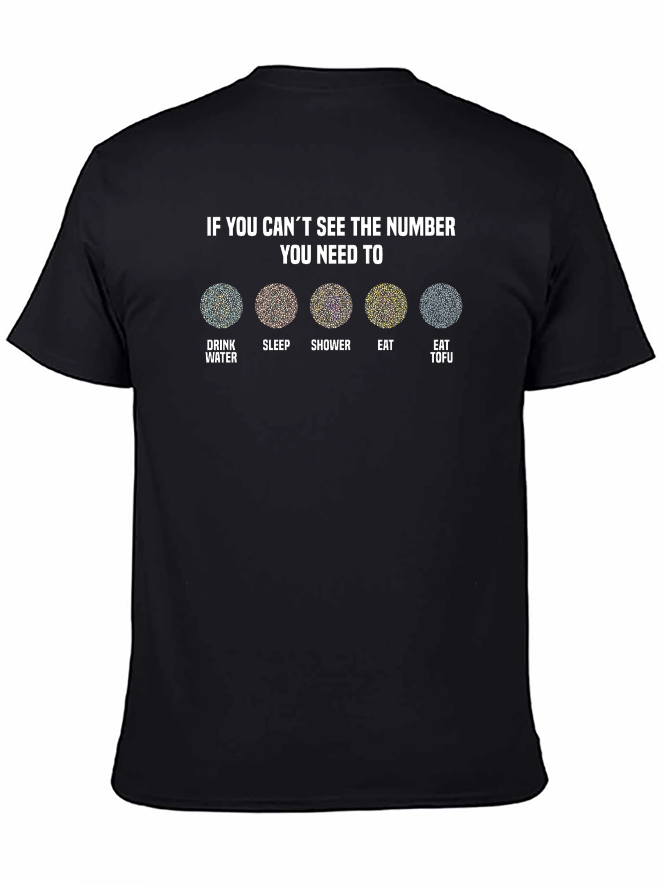 Black Can't See the Number? T-Shirt view 4