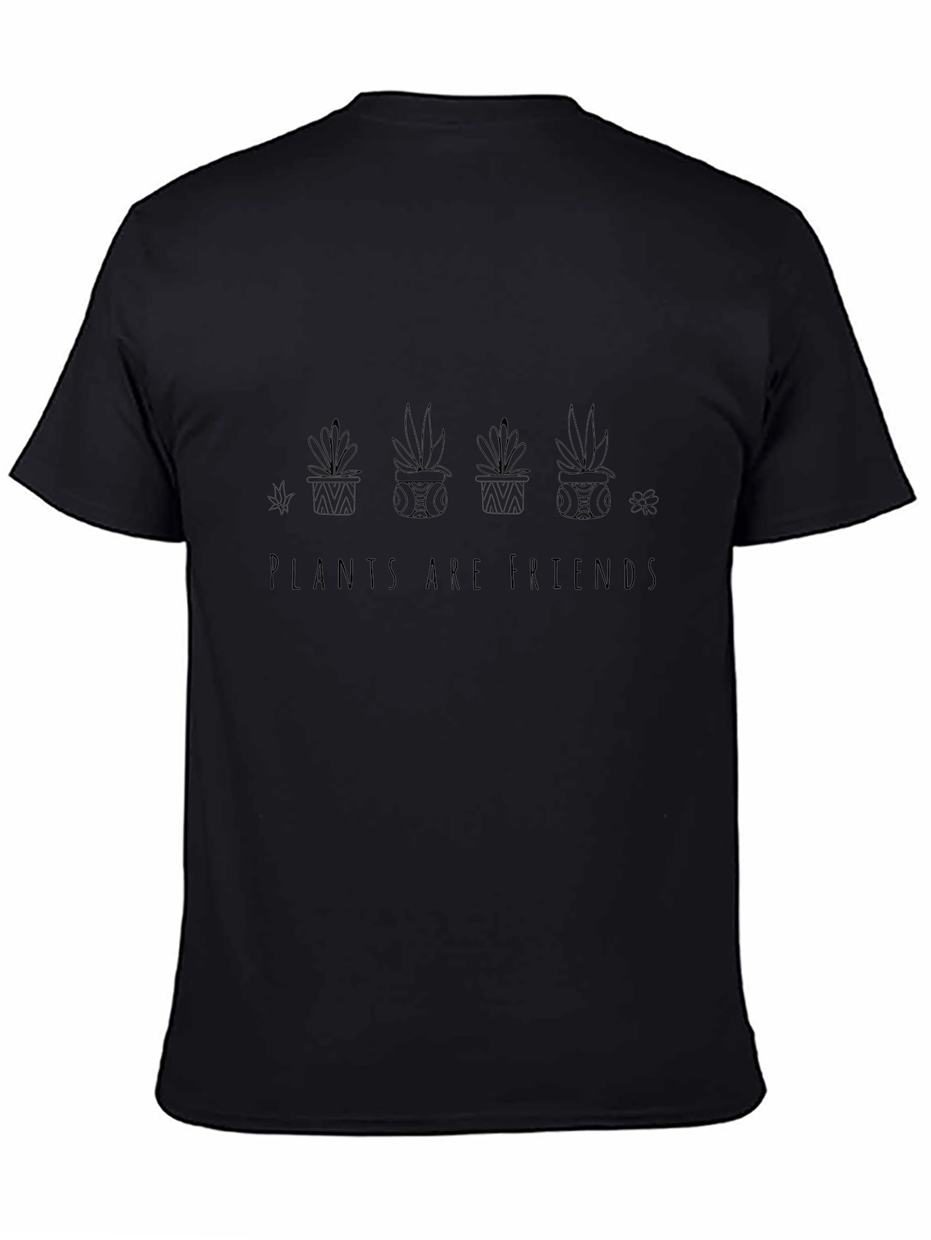Black Plants are Friends Black Graphic Tee view 4