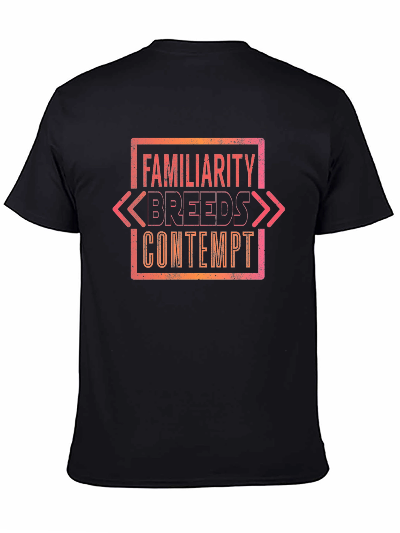 Black Familiarity Breeds Contempt Graphic Tee view 4