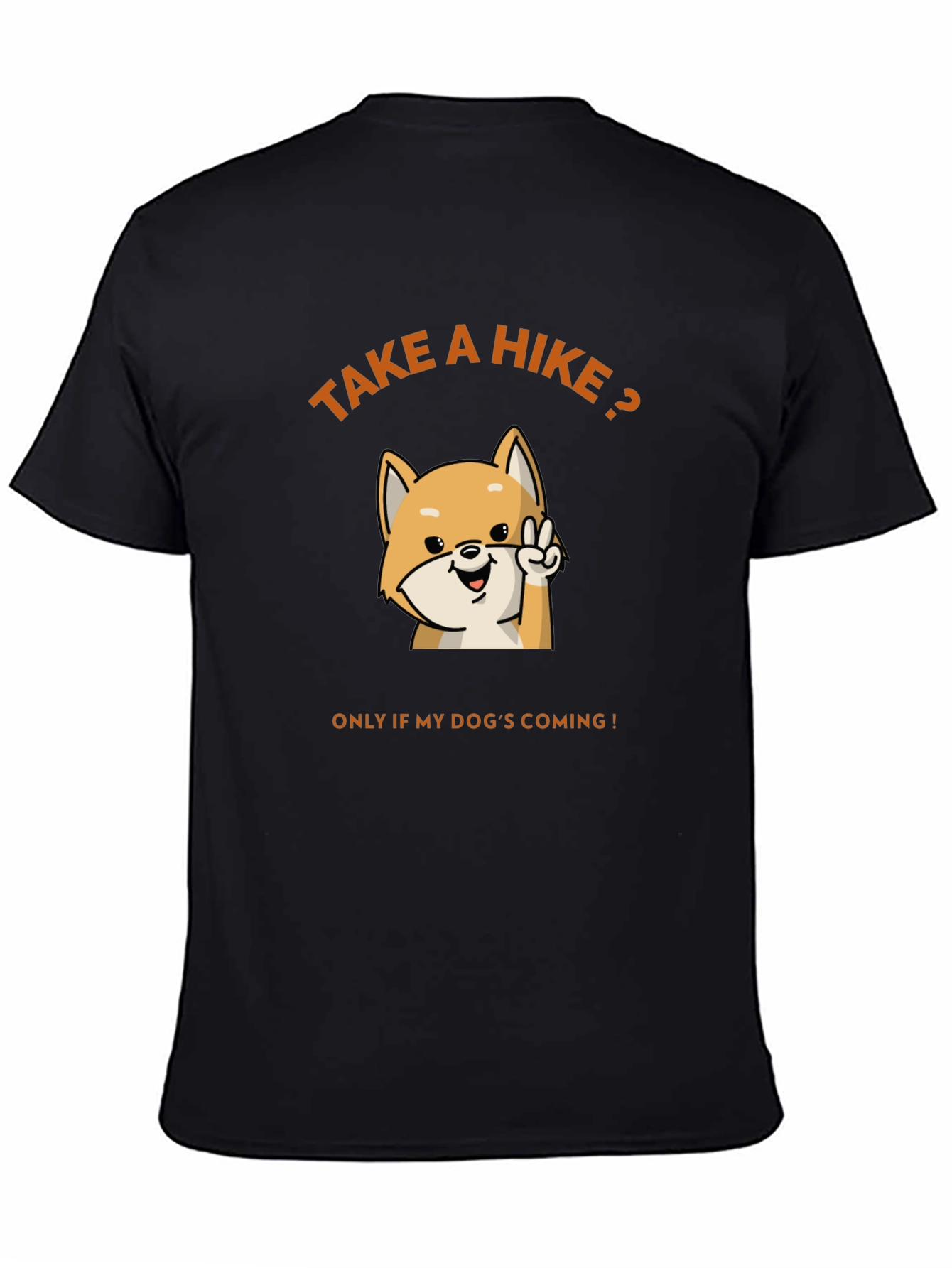 Black Take a Hike? Dog Lover's Black Graphic Tee view 4