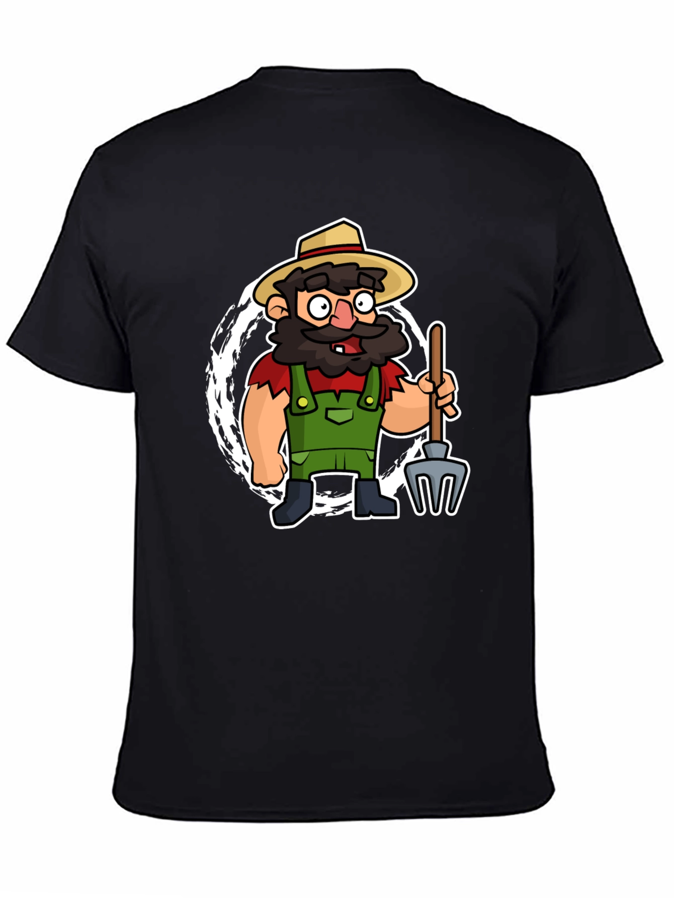 Cartoon Farmer Graphic Tee - Quirky & Fun - 4
