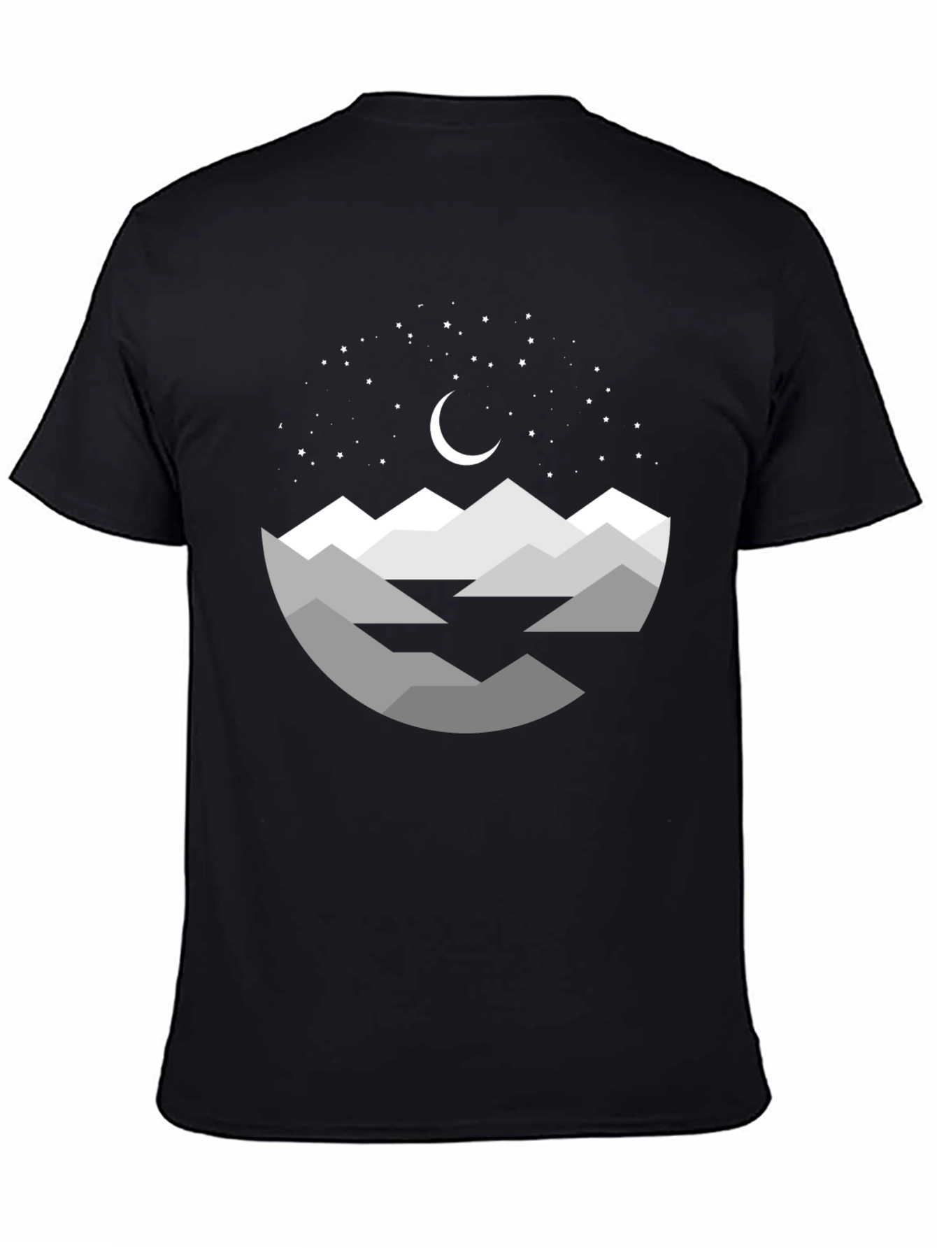 Black Night Mountain Graphic Tee - Stylish Comfort view 4