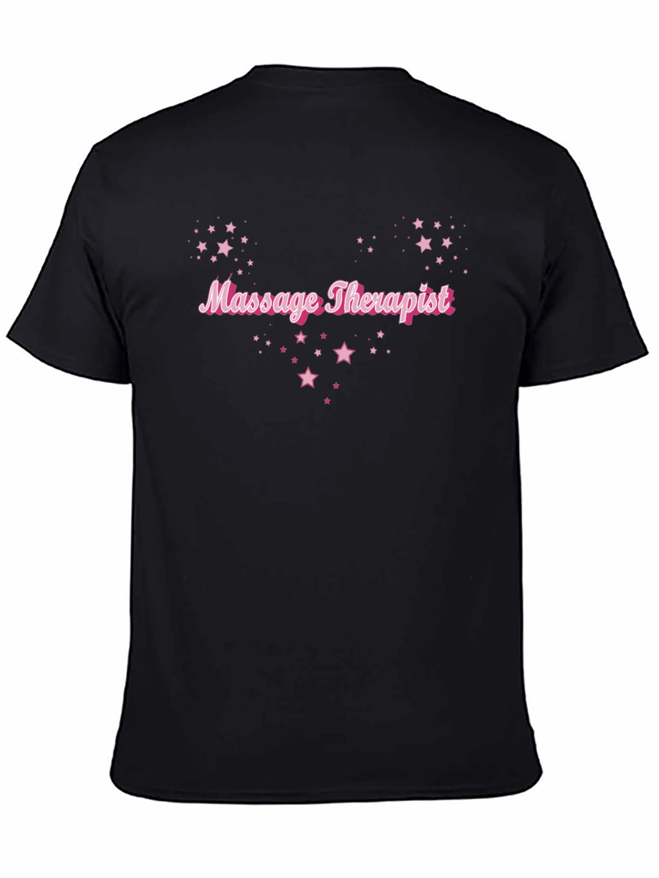 Black Massage Therapist Starry T-Shirt view 4