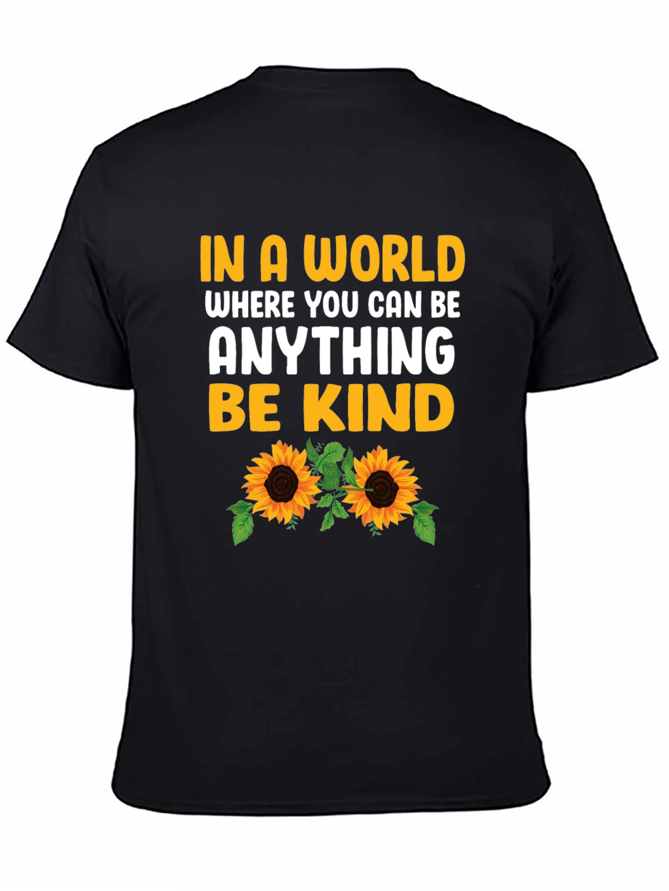 Black Be Kind Sunflower Graphic Tee view 4
