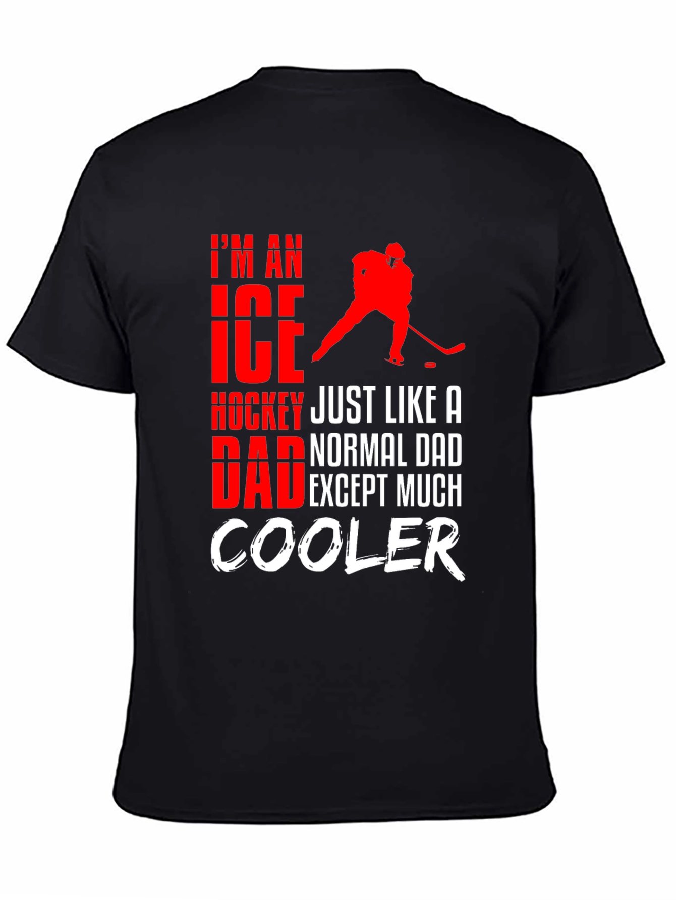 Black Ice Hockey Dad T-Shirt - Cool Dad Edition! view 4