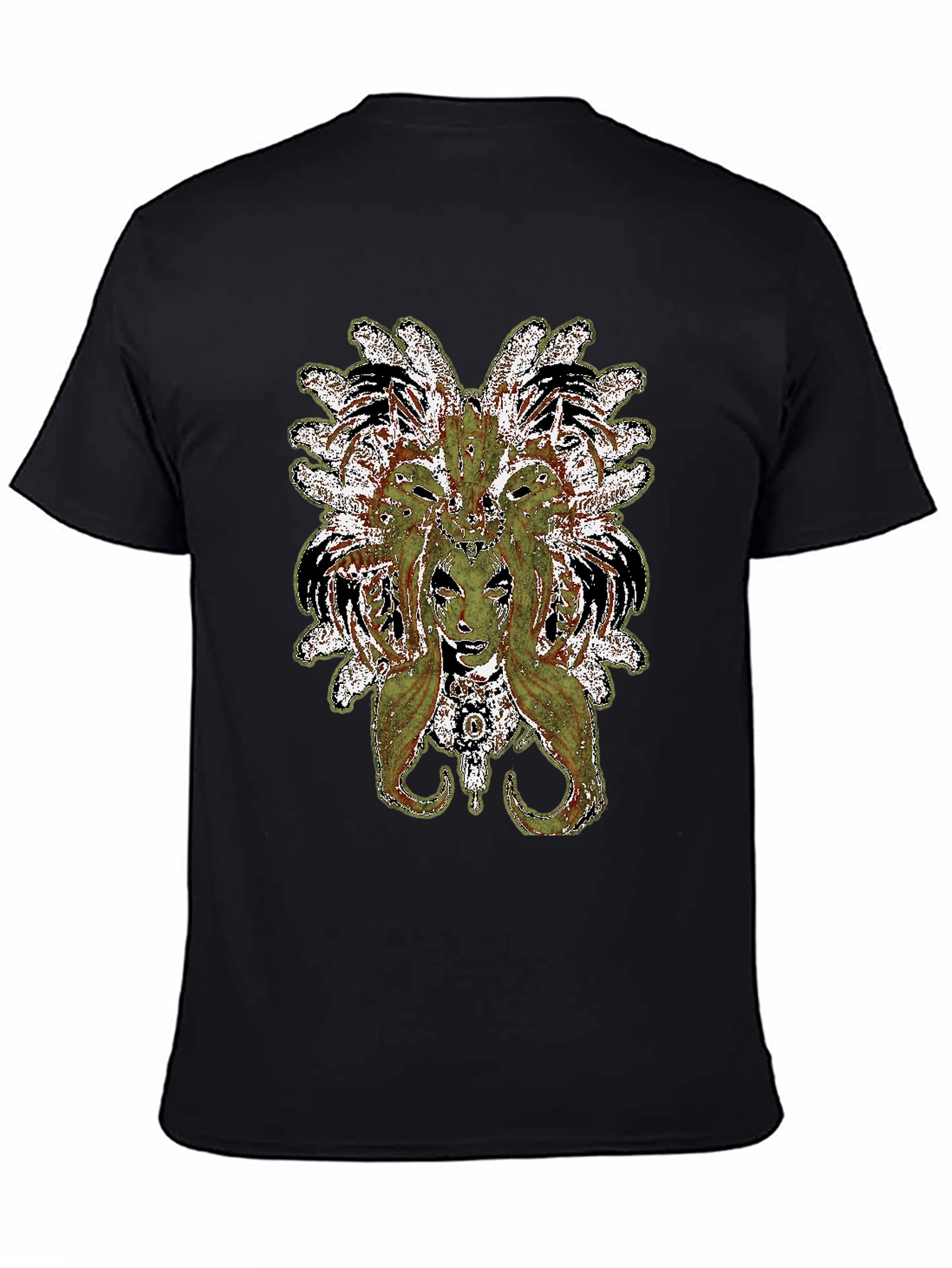 Black Medusa Graphic Print Black T-Shirt view 4