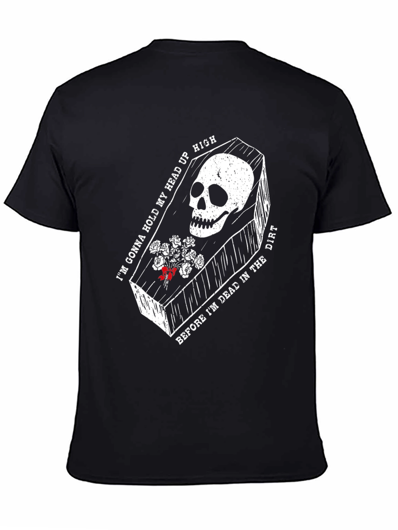 Black Skull Coffin Graphic Tee - Hold My Head Up High view 4